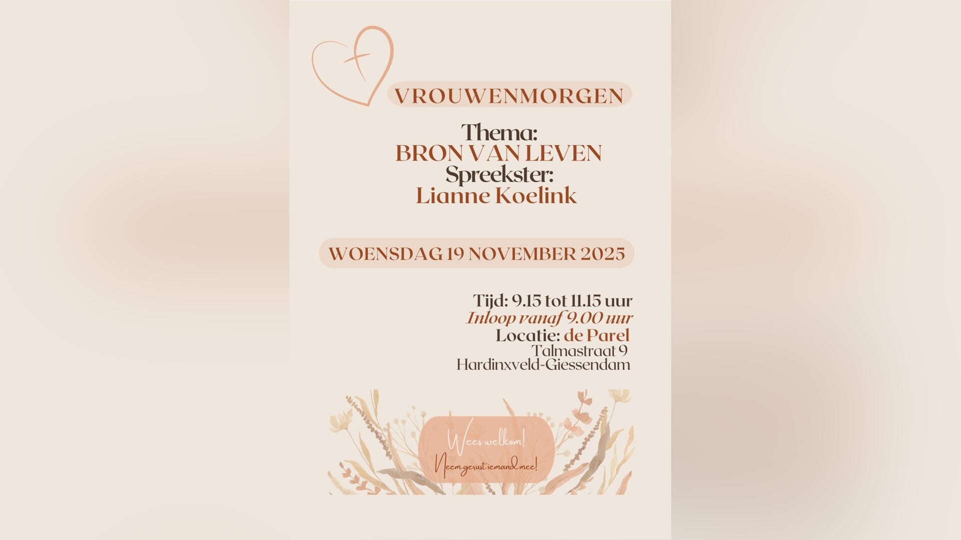 Vrouwenmorgen 19 november