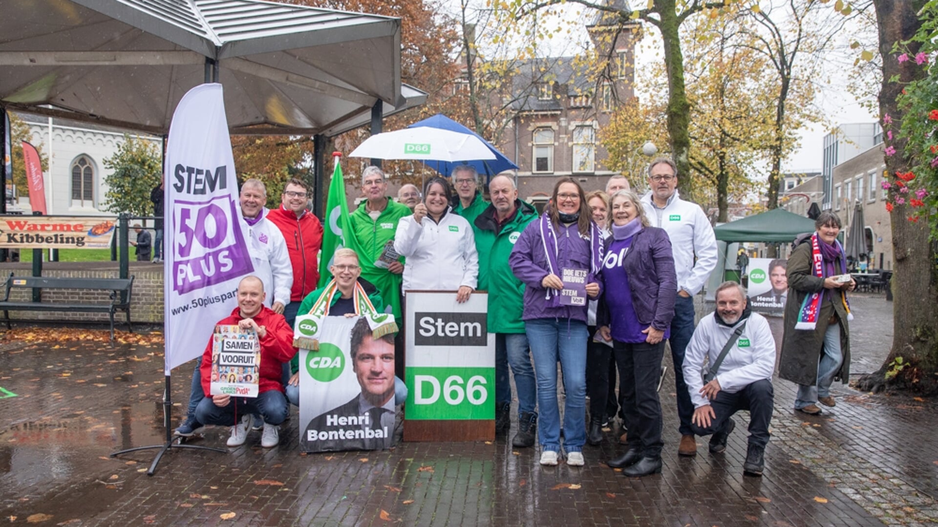 Verkiezingsmarkt verloopt koud, nat en rustig in Baarn