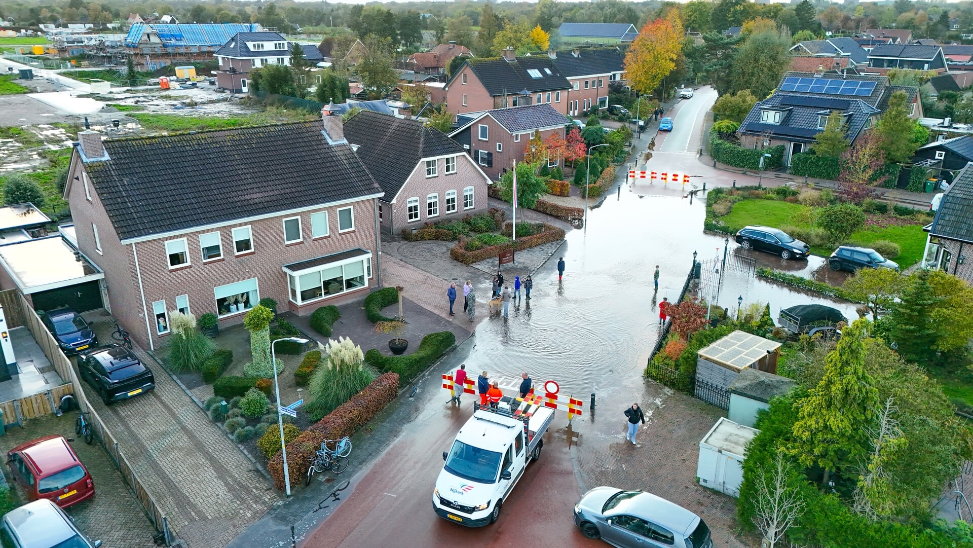 Wateroverlast op Nieuwe Kerkstraat Nijkerkerveen