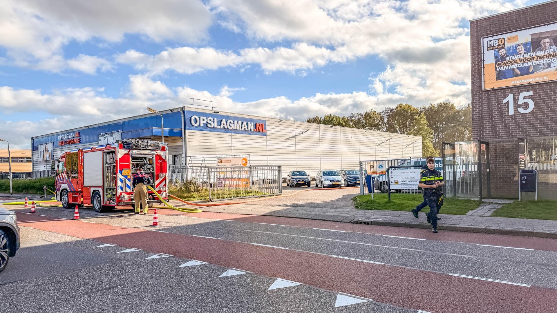 Brand in houtbewerkingsmachine bij mbo-school in Amersfoort