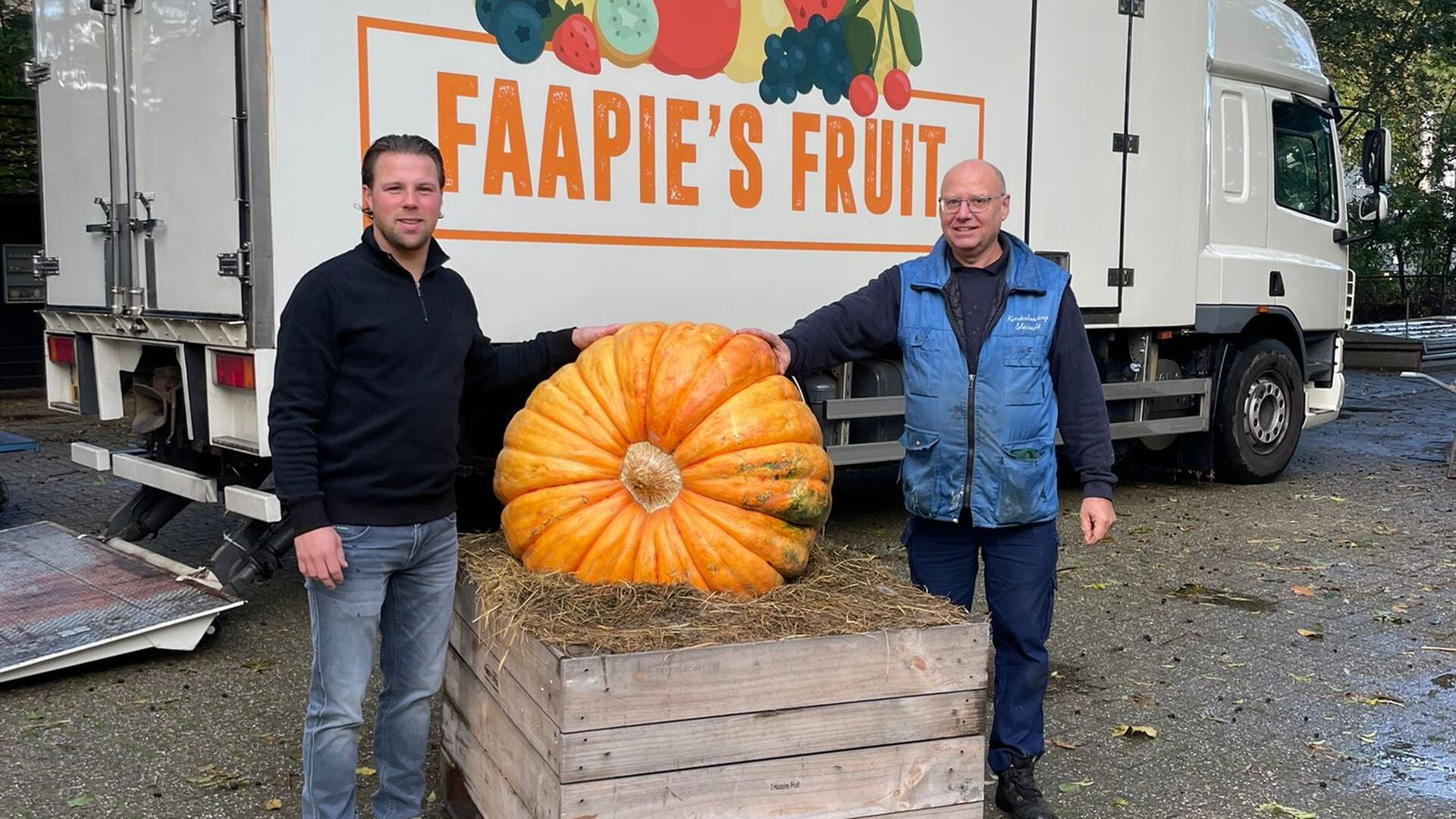 Reuzenpompoen voor de kinderboerderij in Sliedrecht