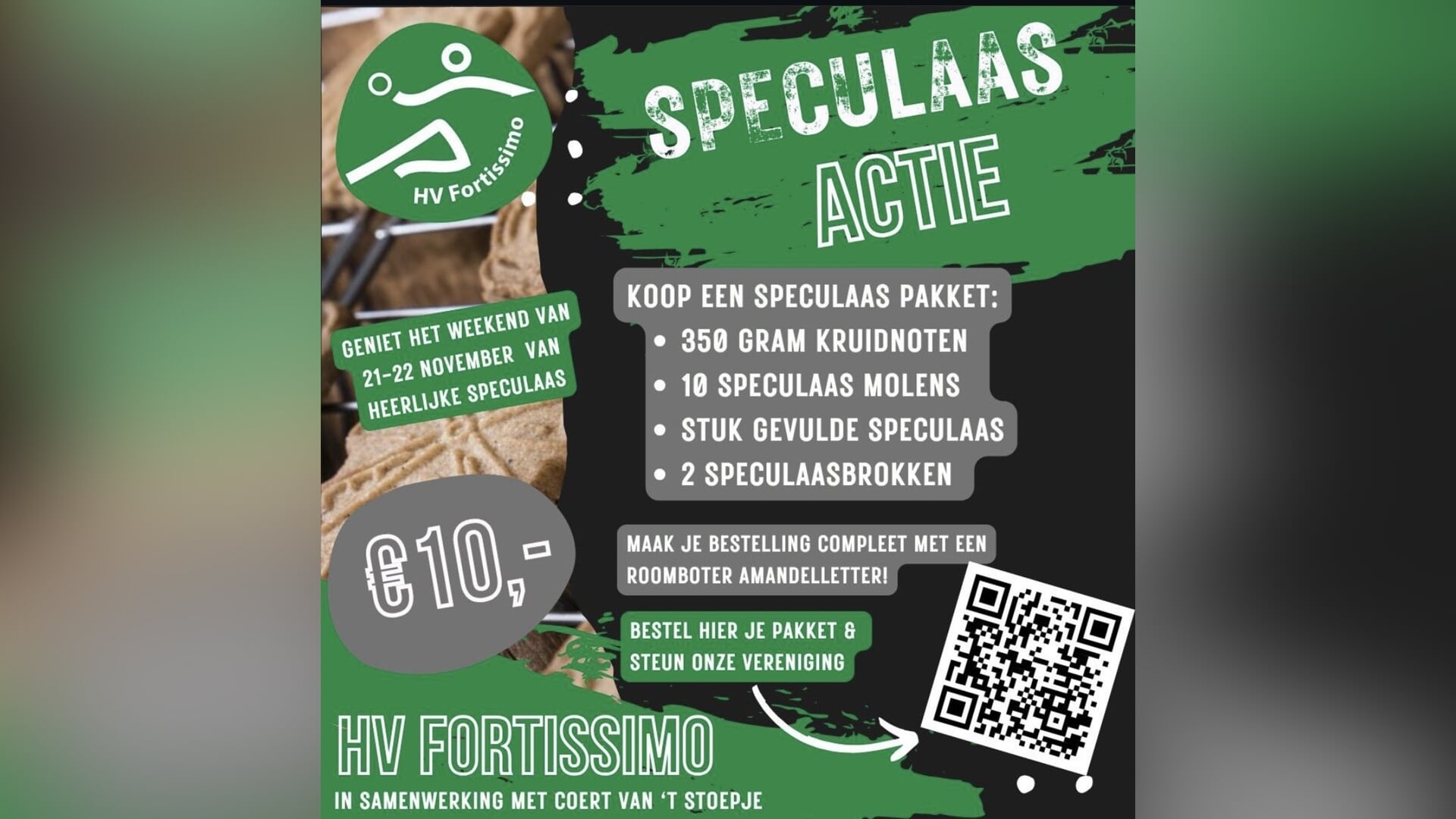 Geniet van heerlijk speculaas en steun HV Fortissimo