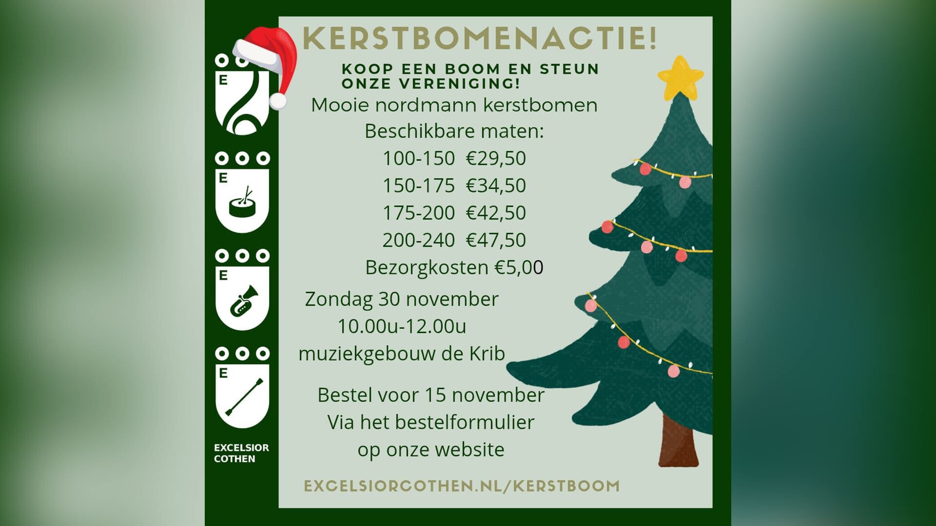 Steun muziekvereniging Excelsior Cothen en koop een boom