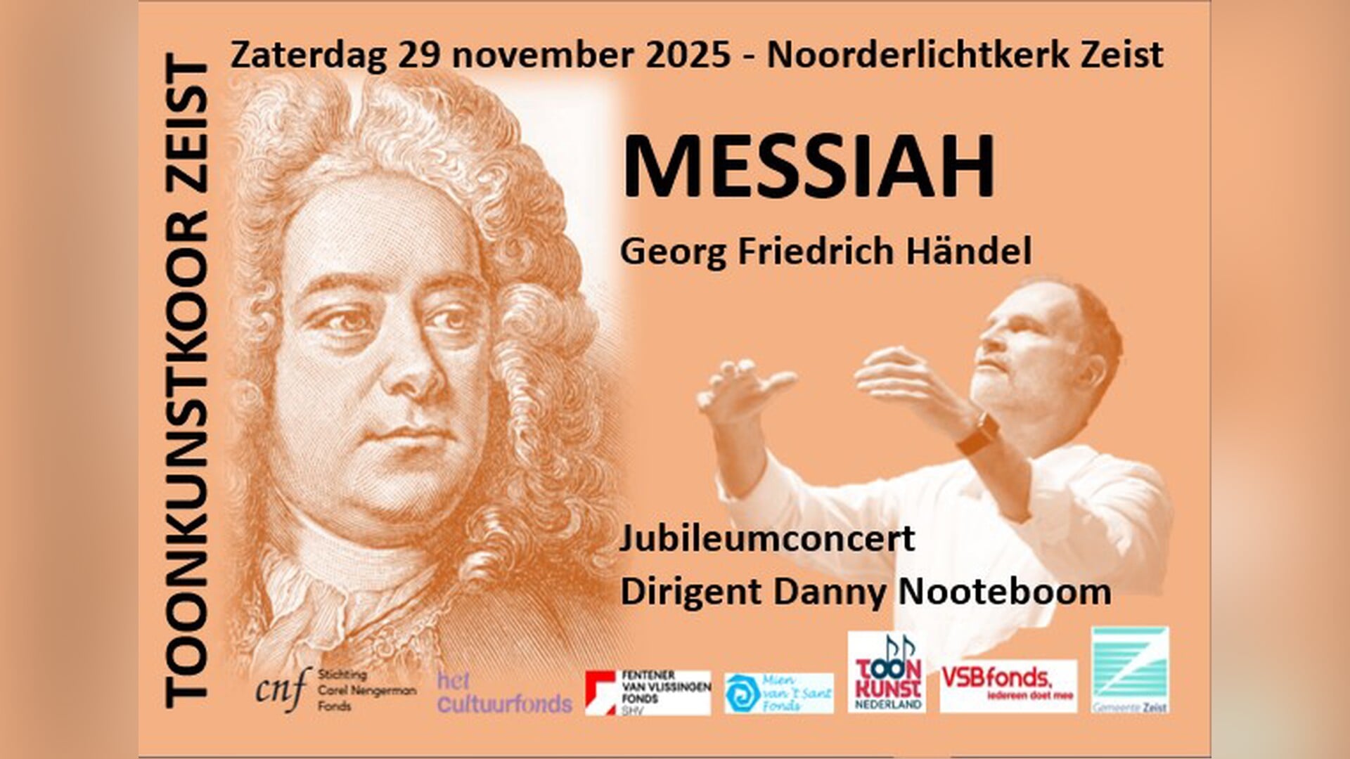 Jubileumconcert dirigent Toonkunstkoor Zeist met de Messiah.