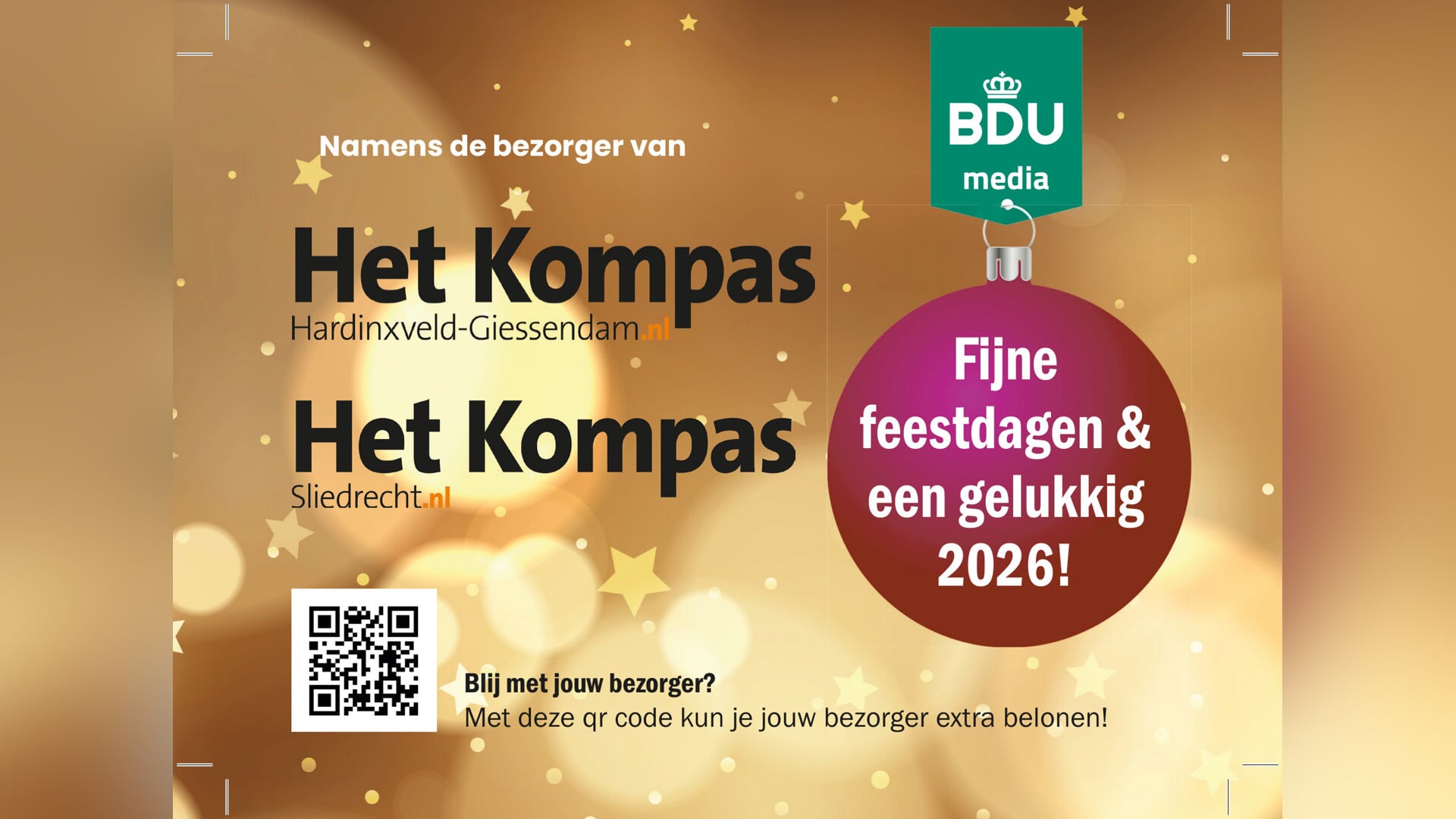 Eindejaarsfooi bezorger Het Kompas kan nu ook via QR-code - Het Kompas ...
