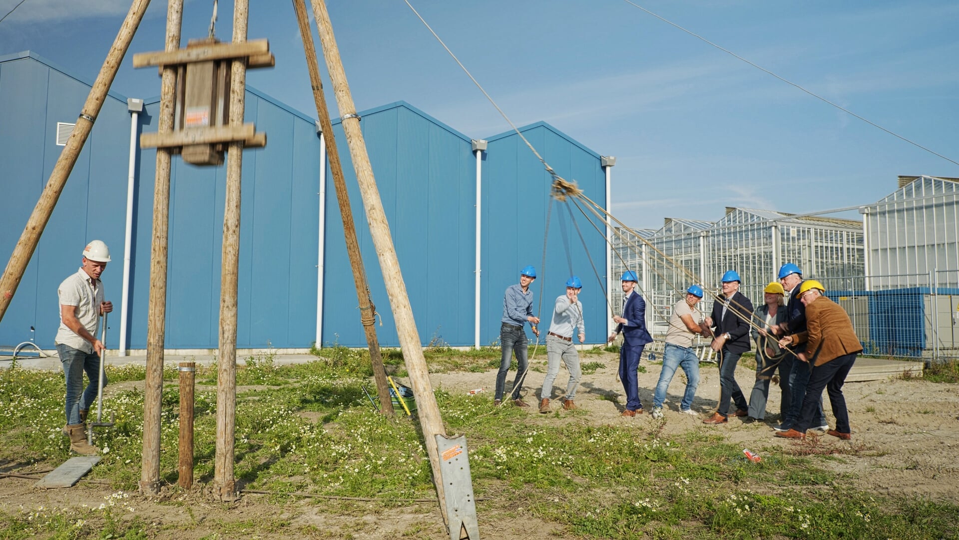 Bouw nieuwe hightech onderzoekskas WUR