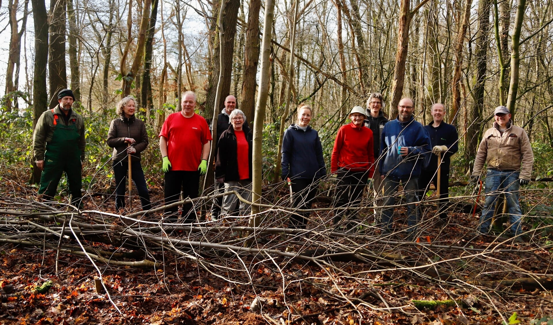 Grote groep vrijwilligers aan de slag in bos Zevenhutten - Adverteren ...