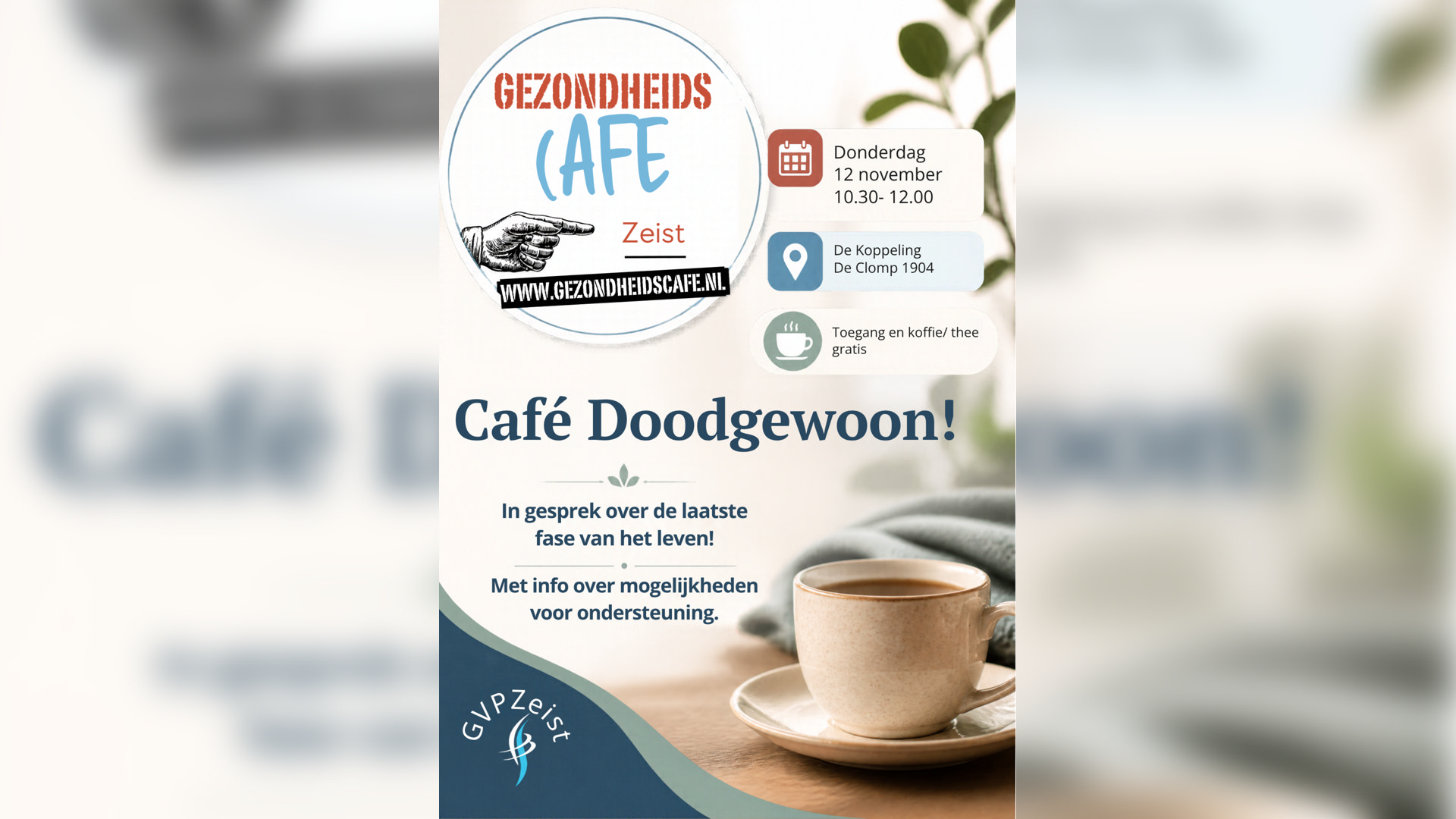 Café Doodgewoon te gast bij Gezondheidscafé