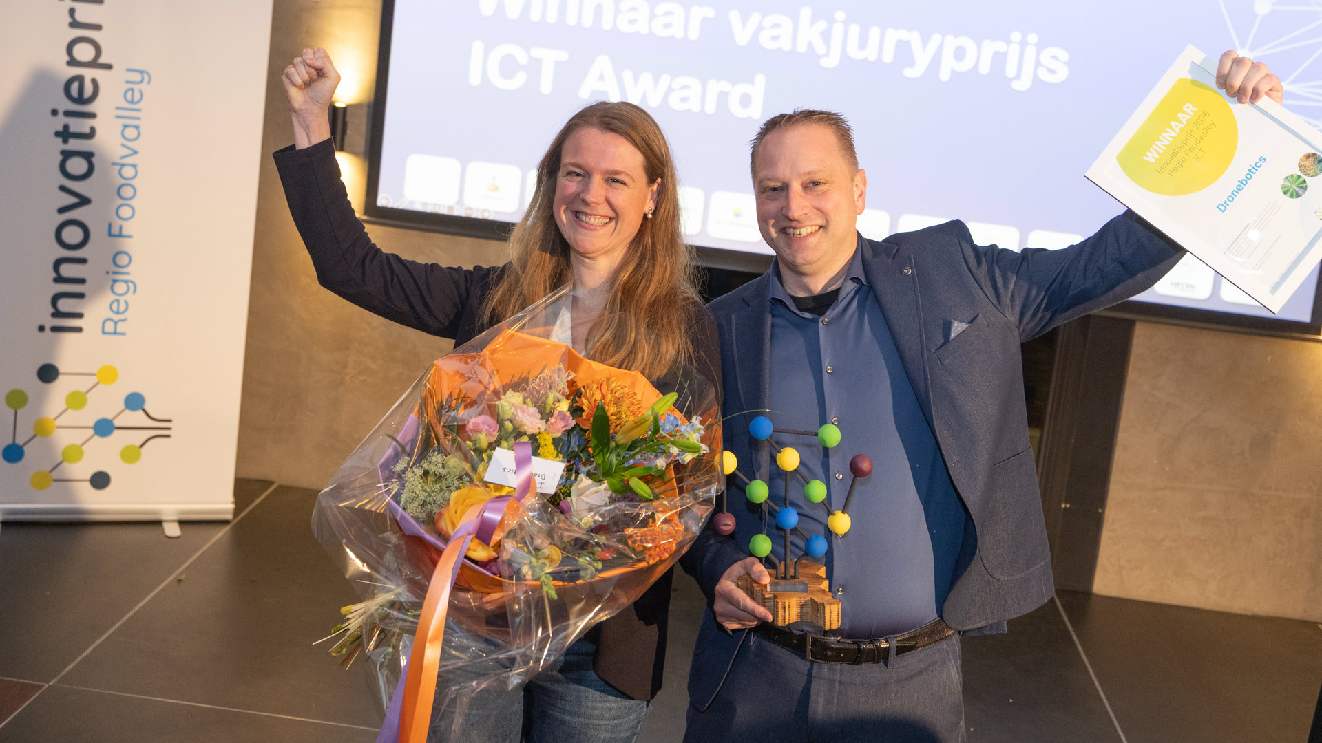 Ondernemers uit Veenendaal en Rhenen vallen in de prijzen tijdens uitreiking Innovatieprijs Regio Fo