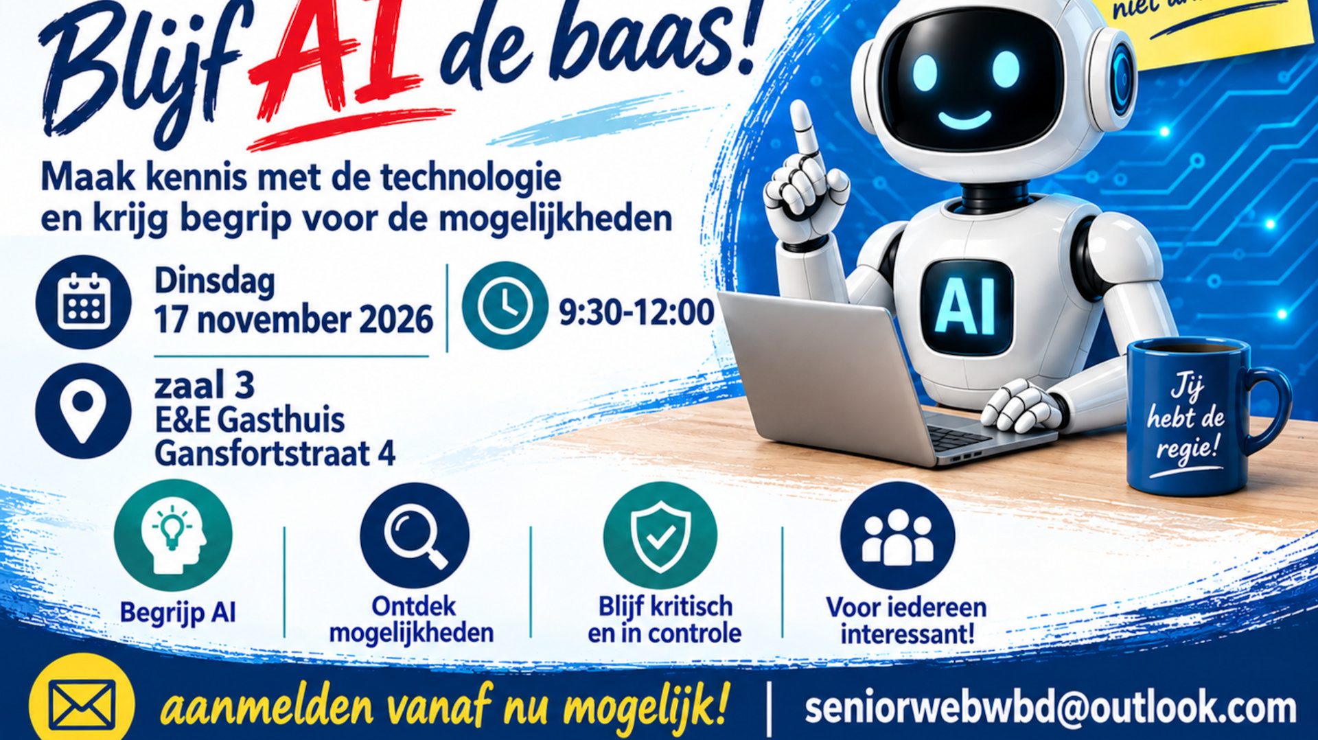 Workshop Blijf AI de baas op herhaling