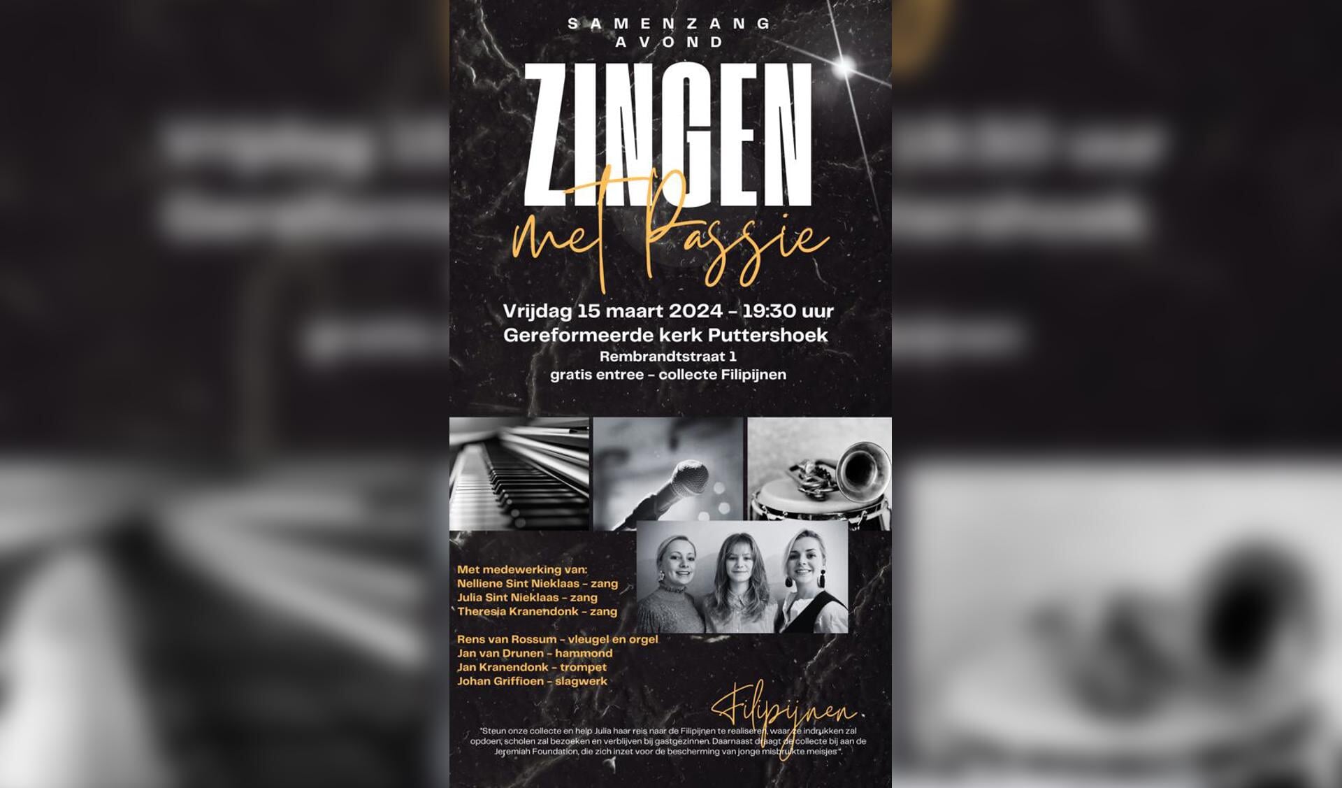 (Samen)zangavond ‘Zingen met Passie’ (benefietavond)