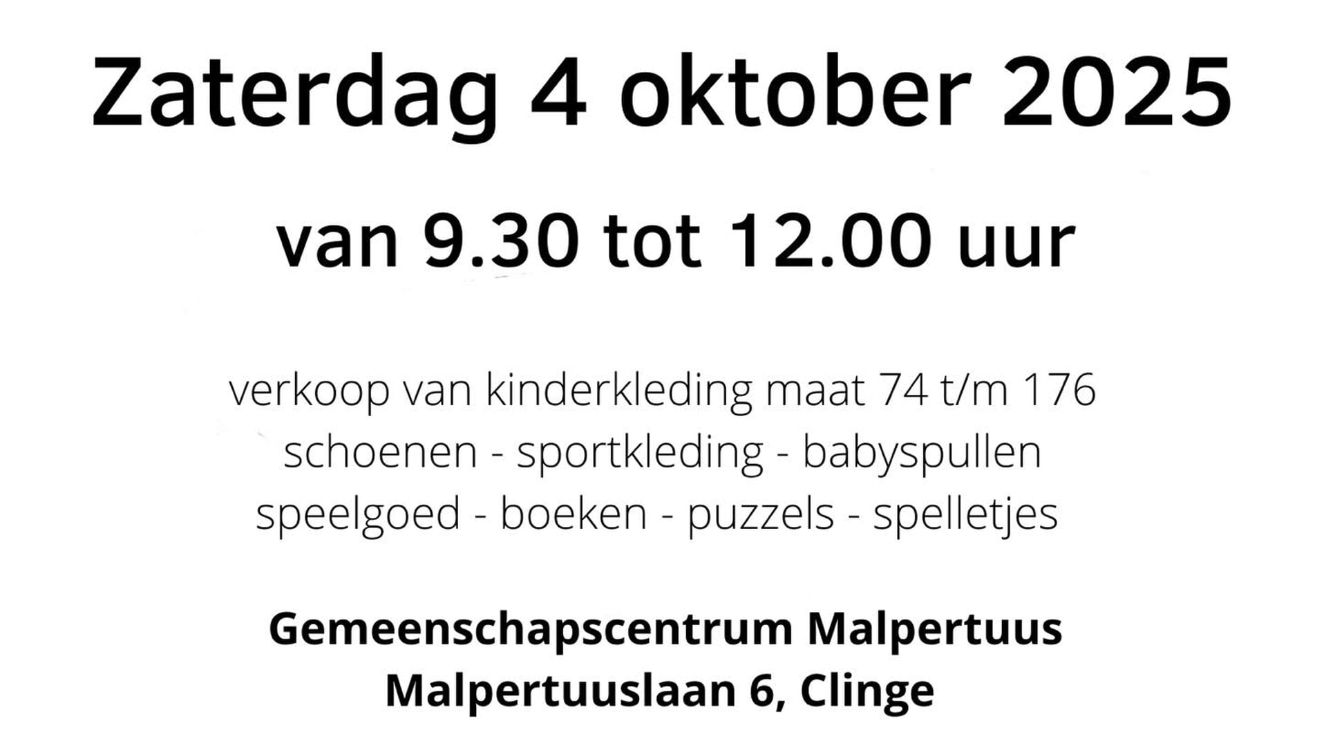 2e hands kinderkledingbeurs