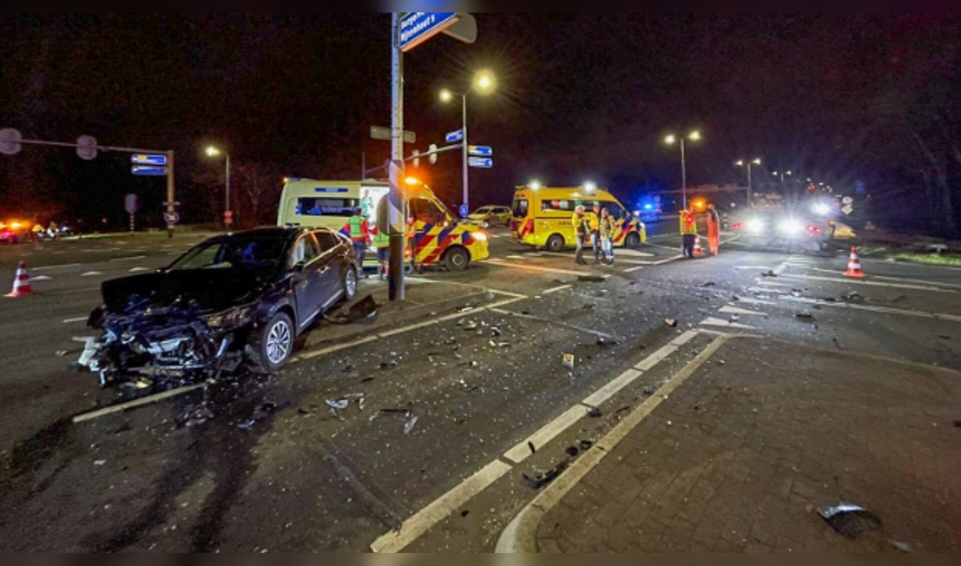 Meerdere gewonden bij zwaar ongeluk Leimuiden