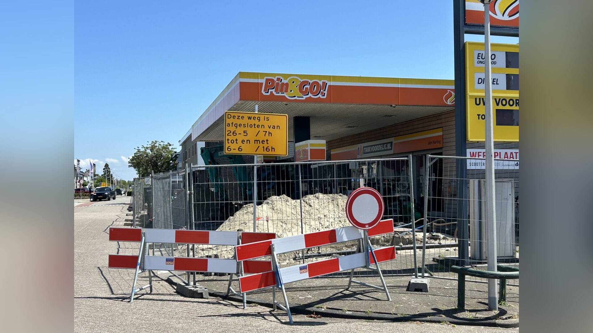 Werkzaamheden tankstation Moriaanseweg West
