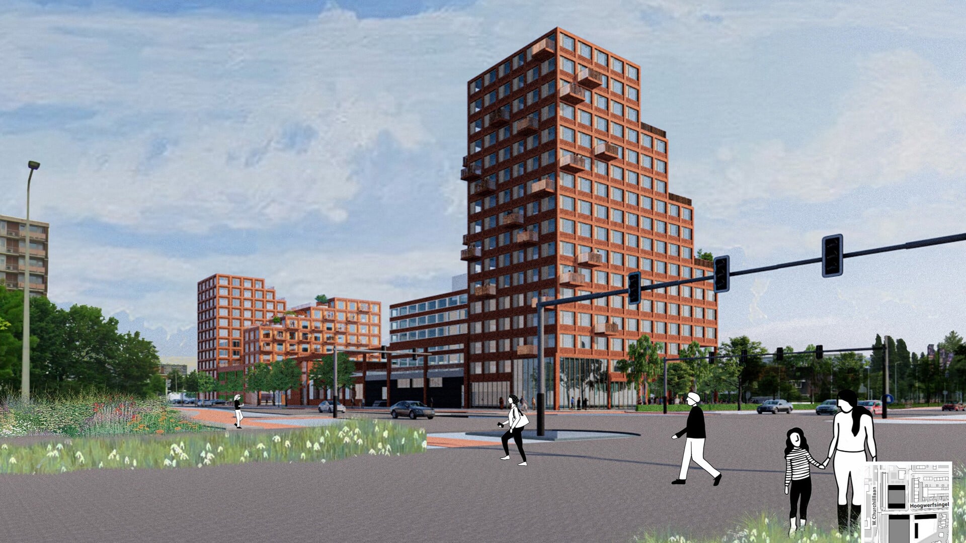 Raad stemt in met bouwplan Hoogwerfsingel