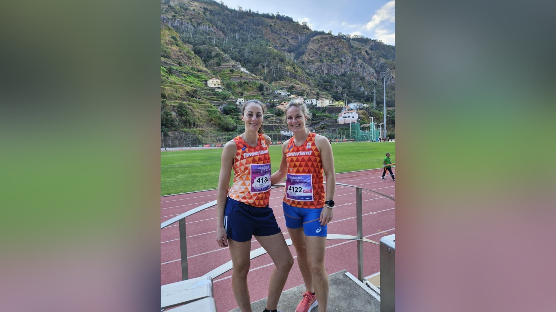 Nadine en Sabine van Voorne Atletiek bij EK op Madeira