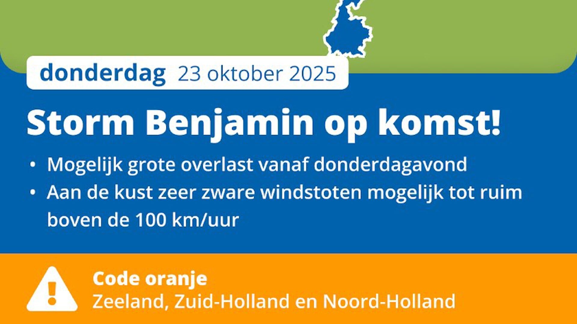 Storm Benjamin op komst! Zeer zware windstoten mogelijk