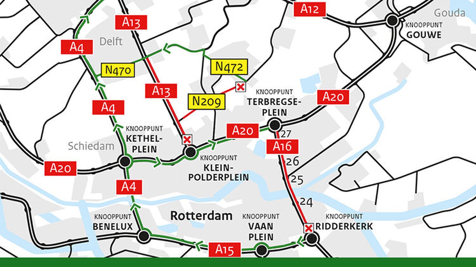 Verkeershinder rondom Rotterdam