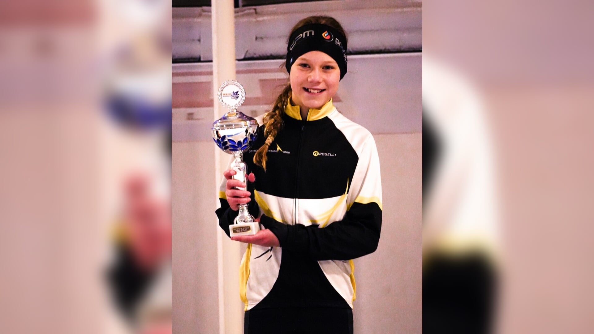 Maud van Roon (11 jaar) plaatst zich voor het NK langebaan schaatsen ...