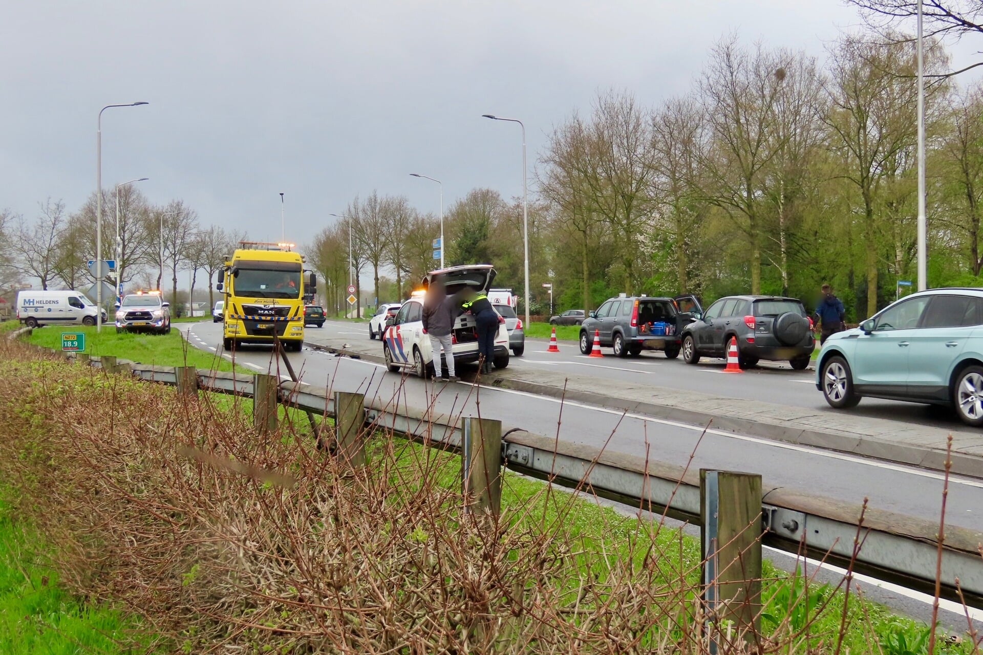 Forse vertraging door ongevallen op N272