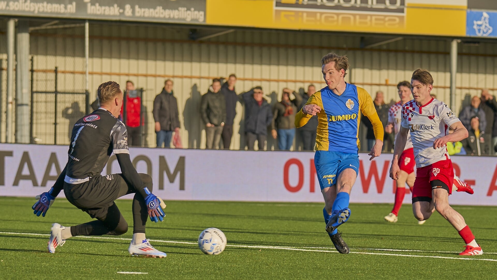 Blauw Geel’38 wil tegen VVSB voortbouwen op prima half uur in Werkendam: ‘Ons spel geeft vertrouwen’