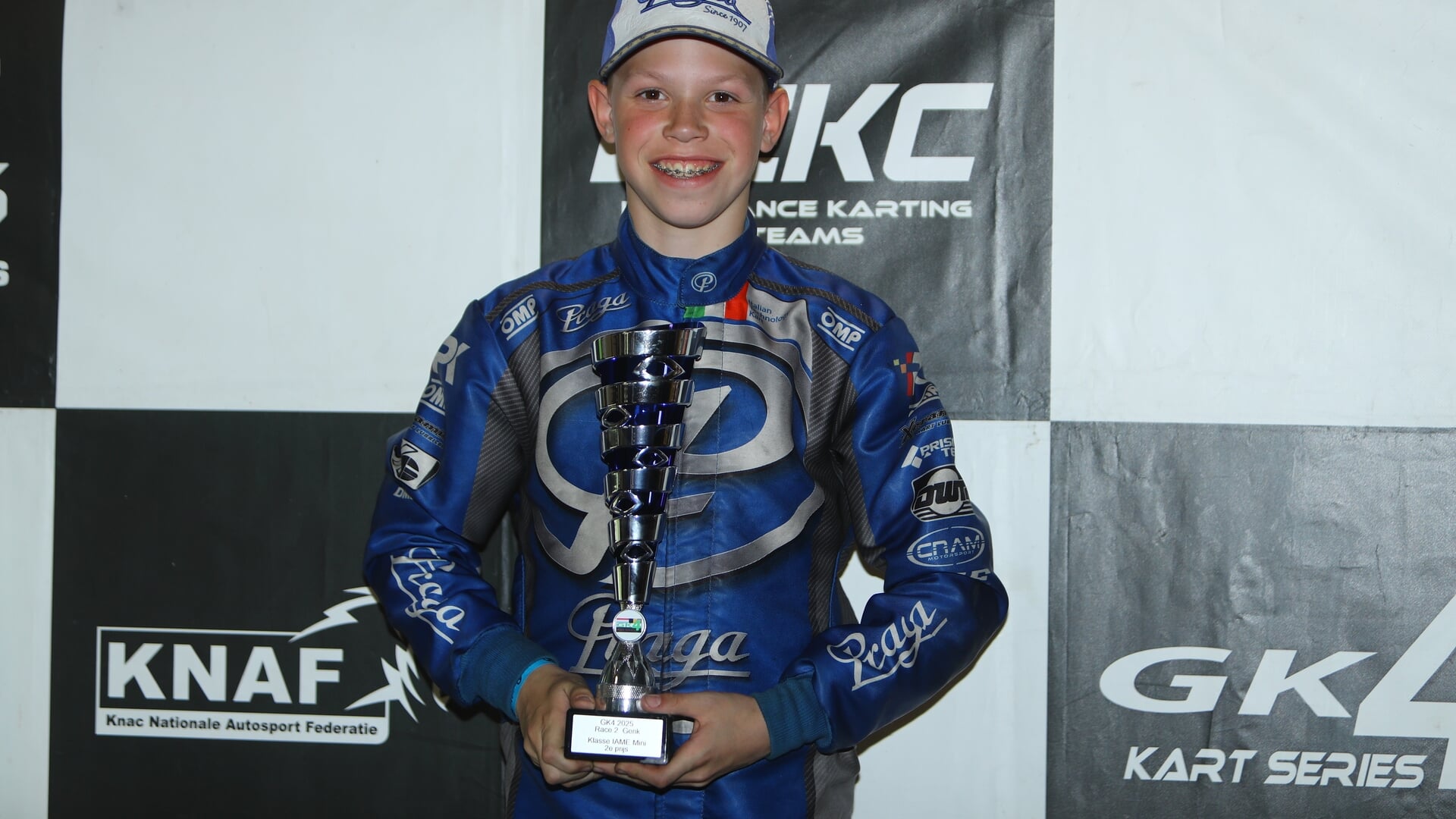 Sem Meijerink (11) uit Bornerbroek tweede in kartfinale