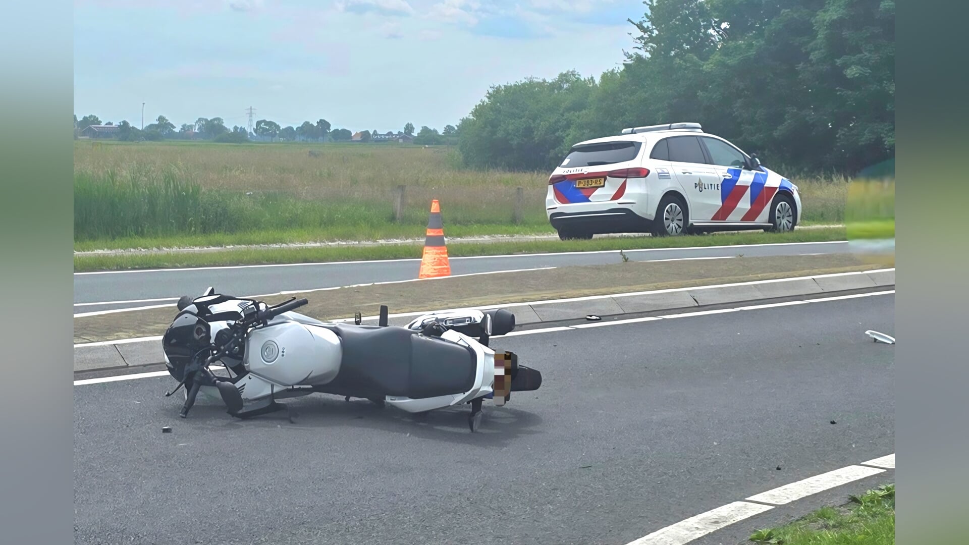 Motorrijder gewond bij ongeval op N375 bij Wanneperveen