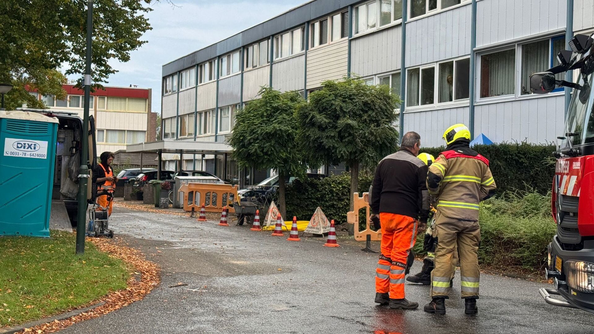 Gaslekkage na graafwerk in Veghel: ramen en deuren dicht