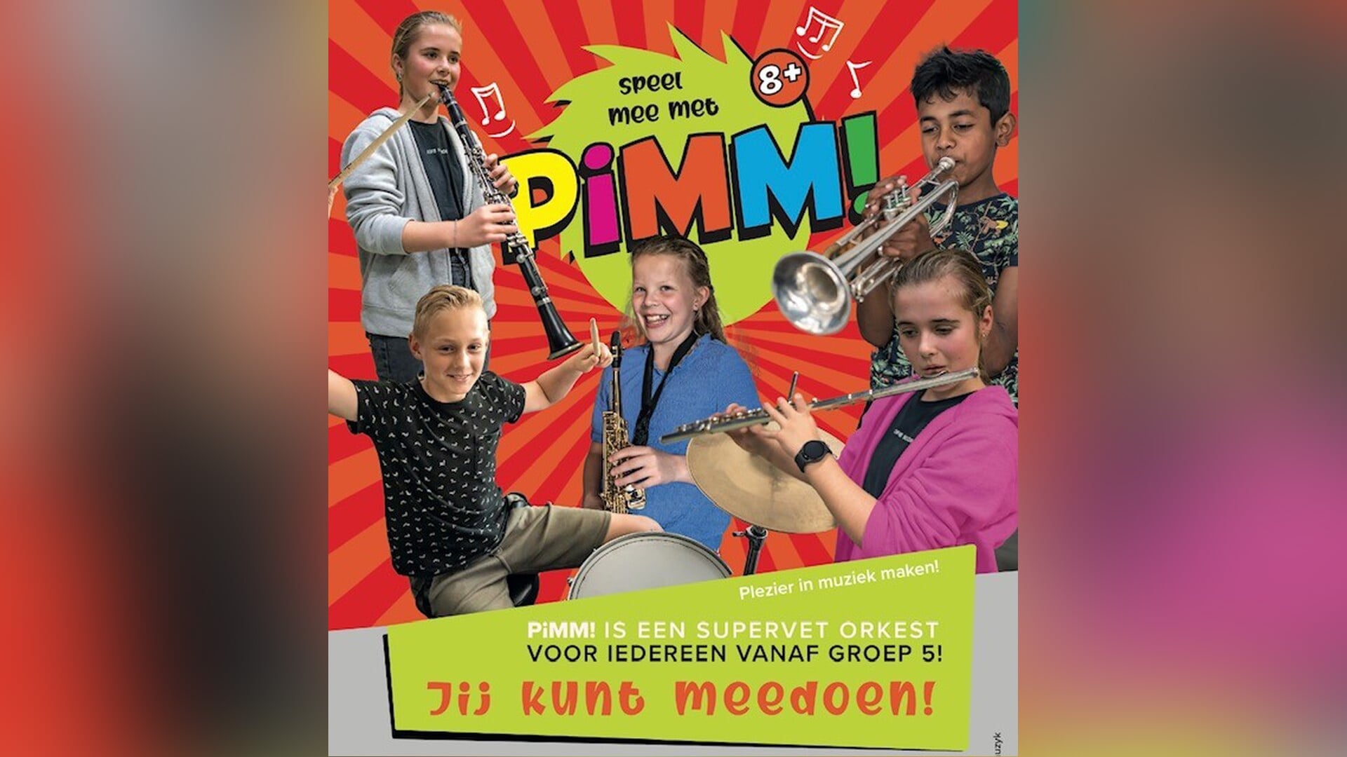 Muziek maken in Uden voor kinderen vanaf 8 bij het PiMM!-orkest