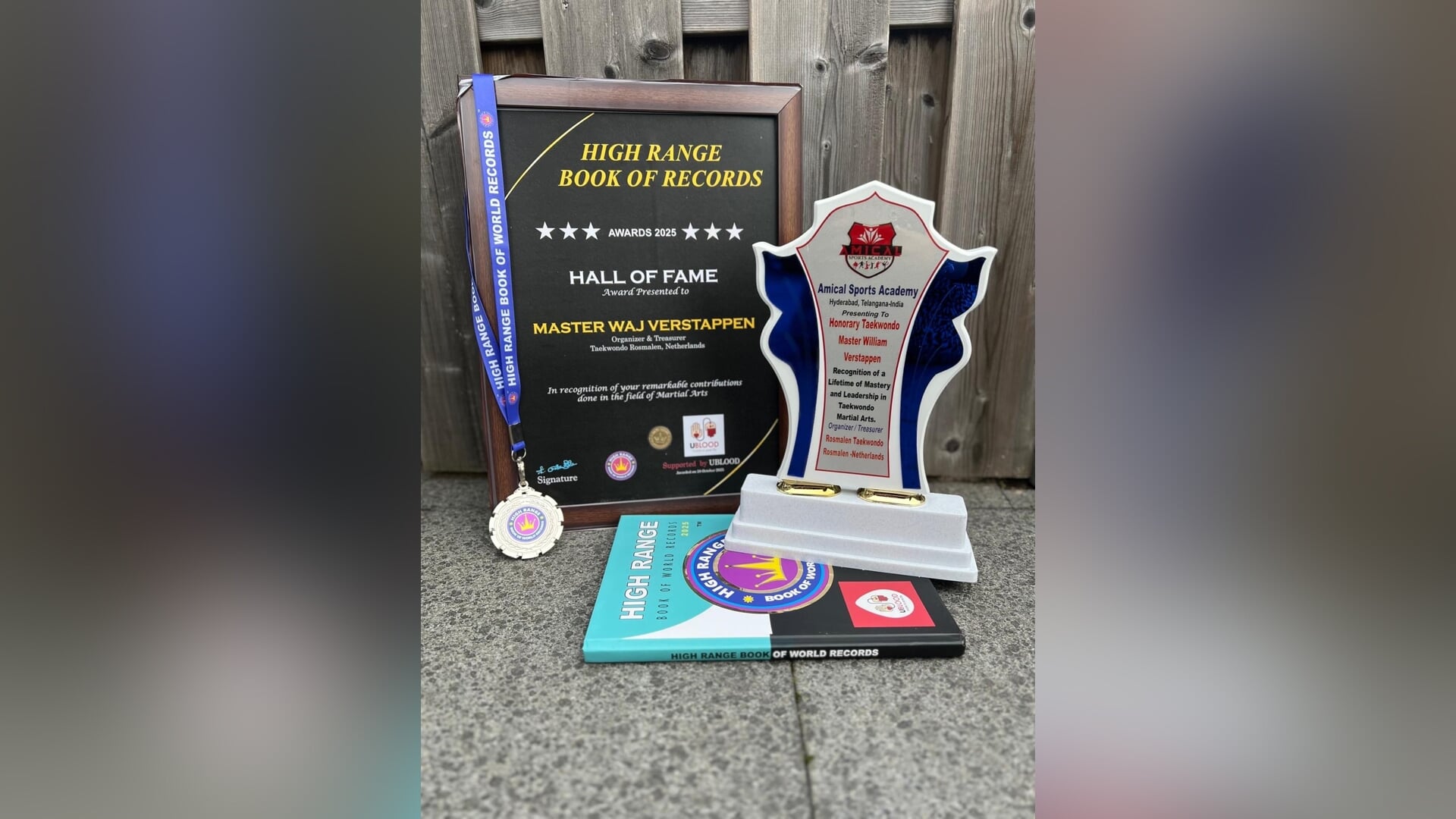 Hall of Fame Award voor William Verstappen van Taekwondo Rosmalen