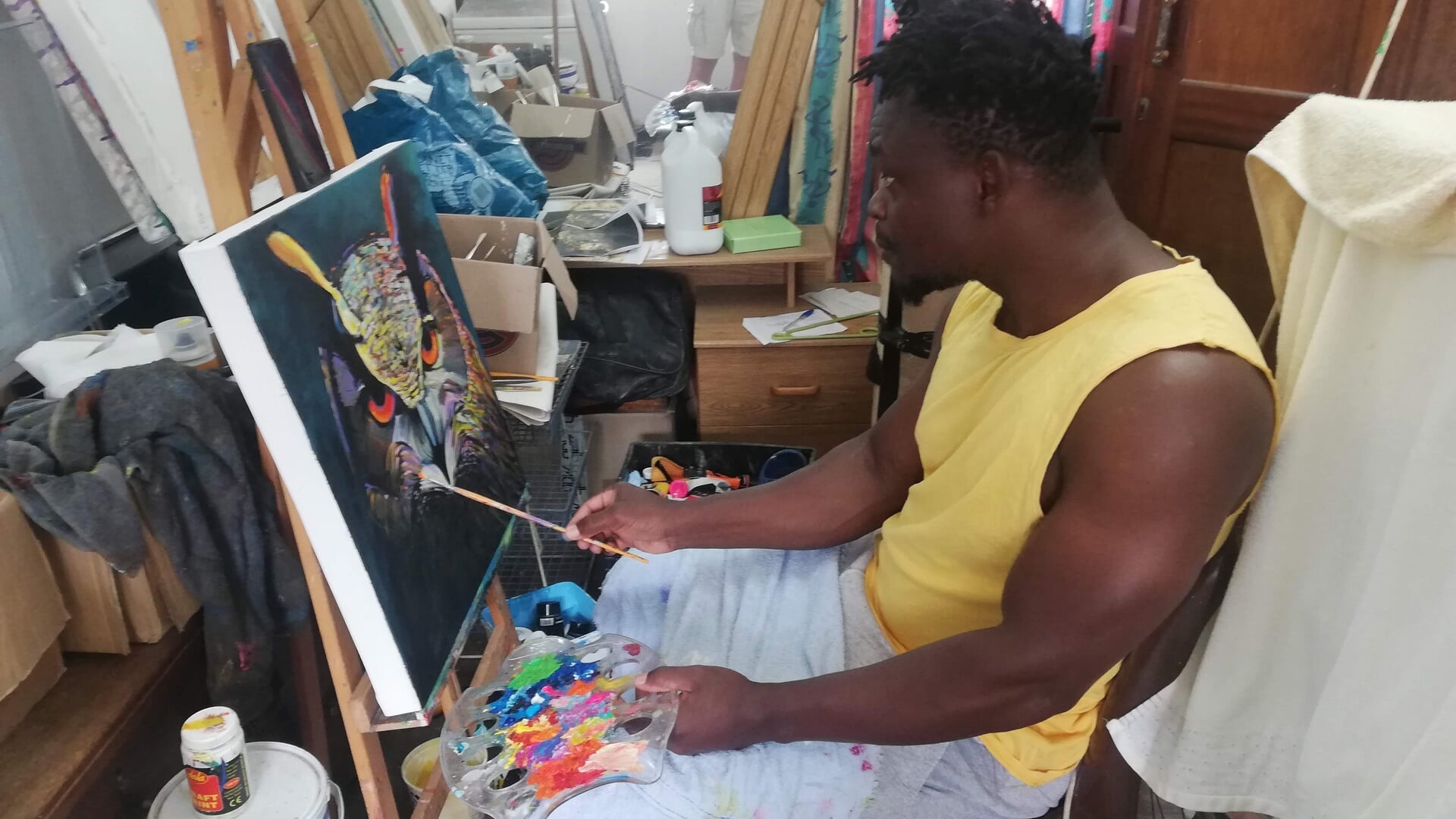 Expo opening Joel Biza Kunstschilder uit Zuid-Afrika