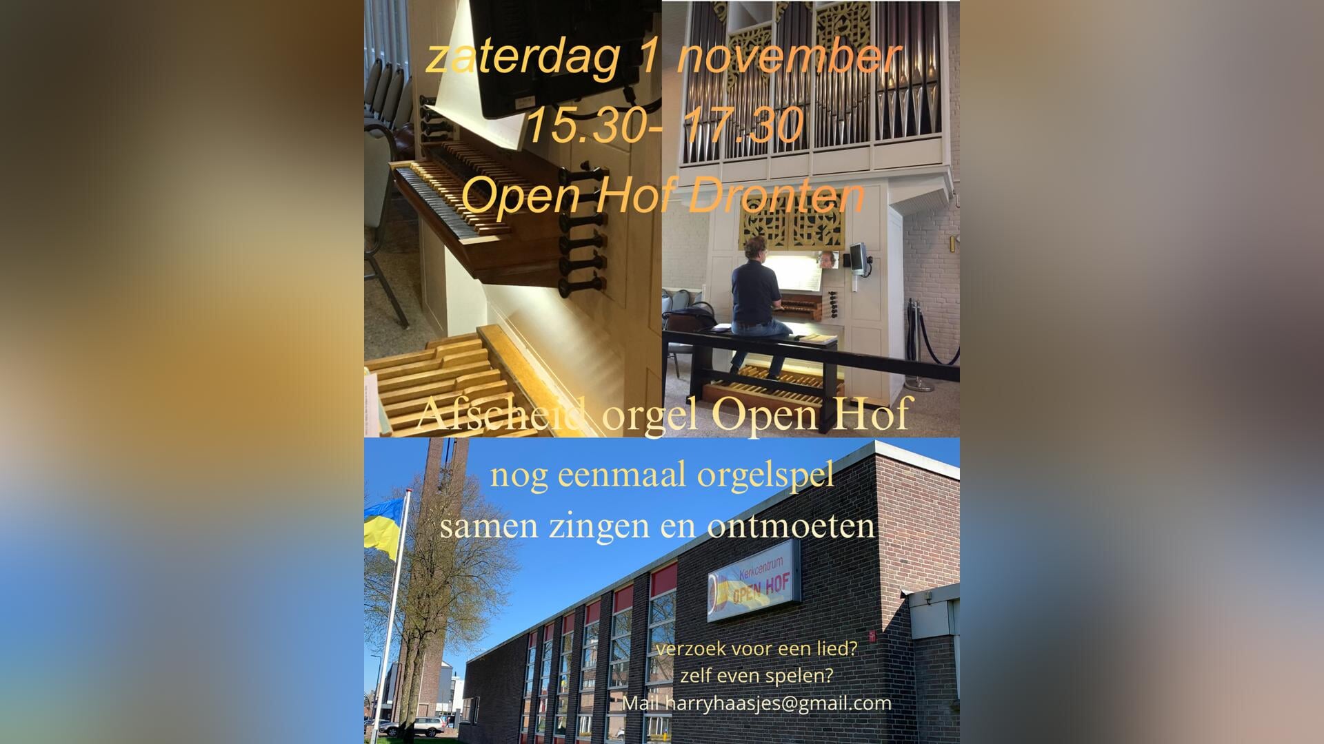 Nog eenmaal het Van Vulpen- orgel in Open Hof Dronten