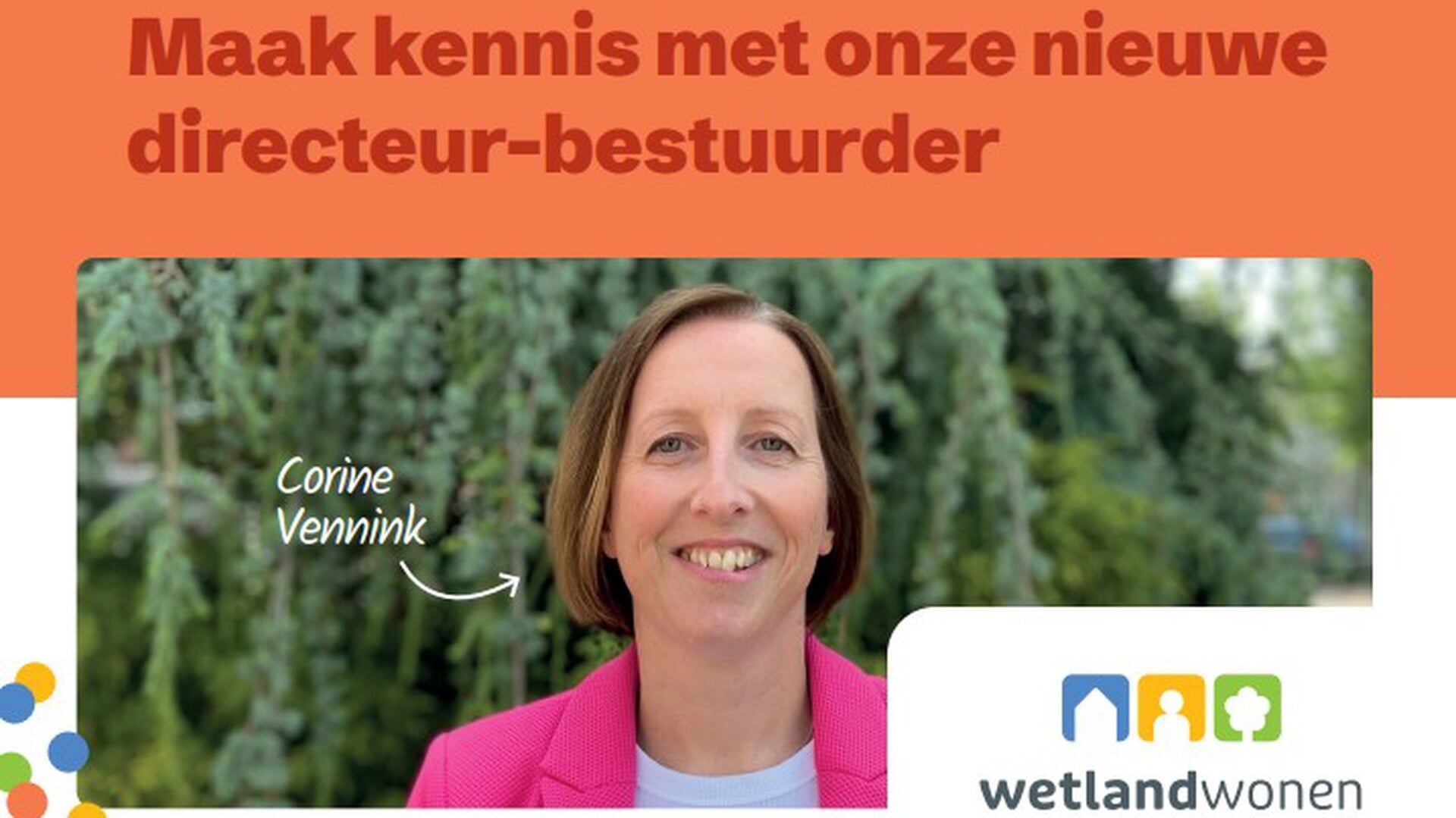 Directeur-bestuurder van Wetland Wonen ontmoet huurders in de wijk