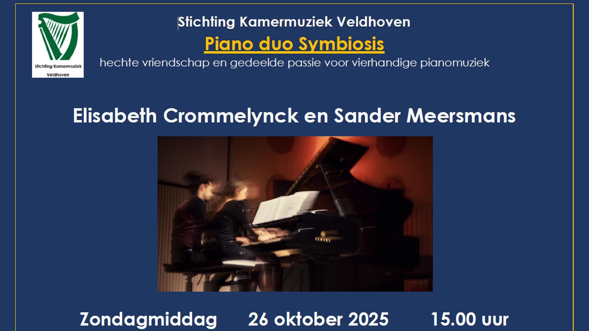Pianoduo Symbiosis bij Kamermuziek Veldhoven