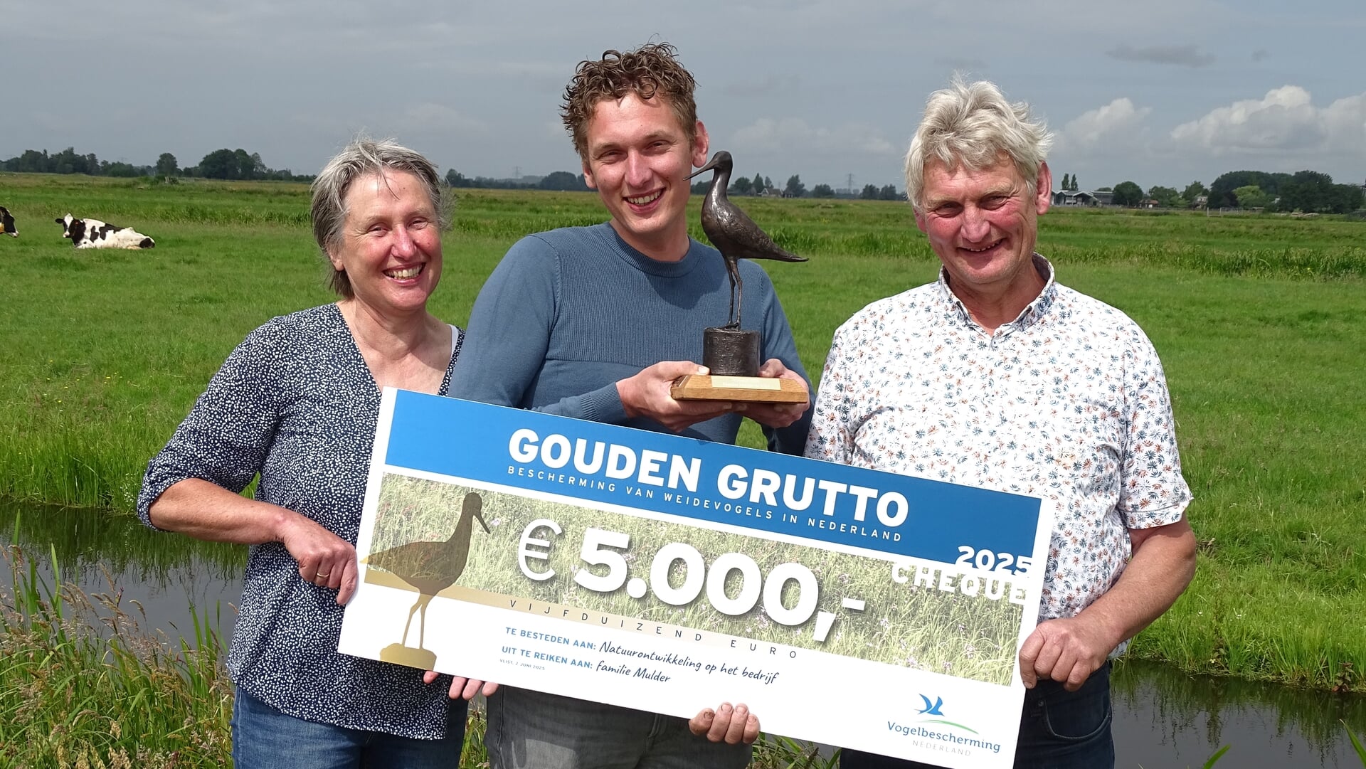 Familie Mulder in Vlist wint Gouden Grutto