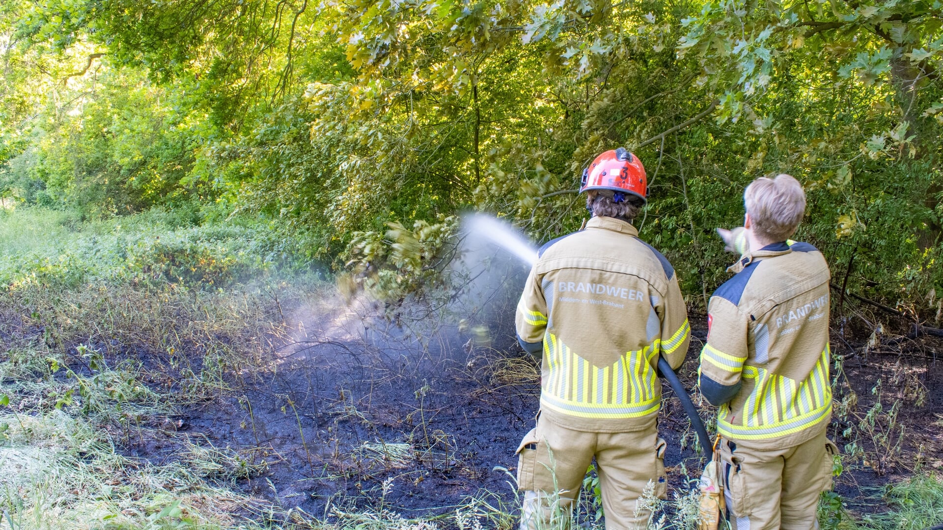 Natuurbrand Hoogerheide mogelijk aangestoken door groepje kinderen
