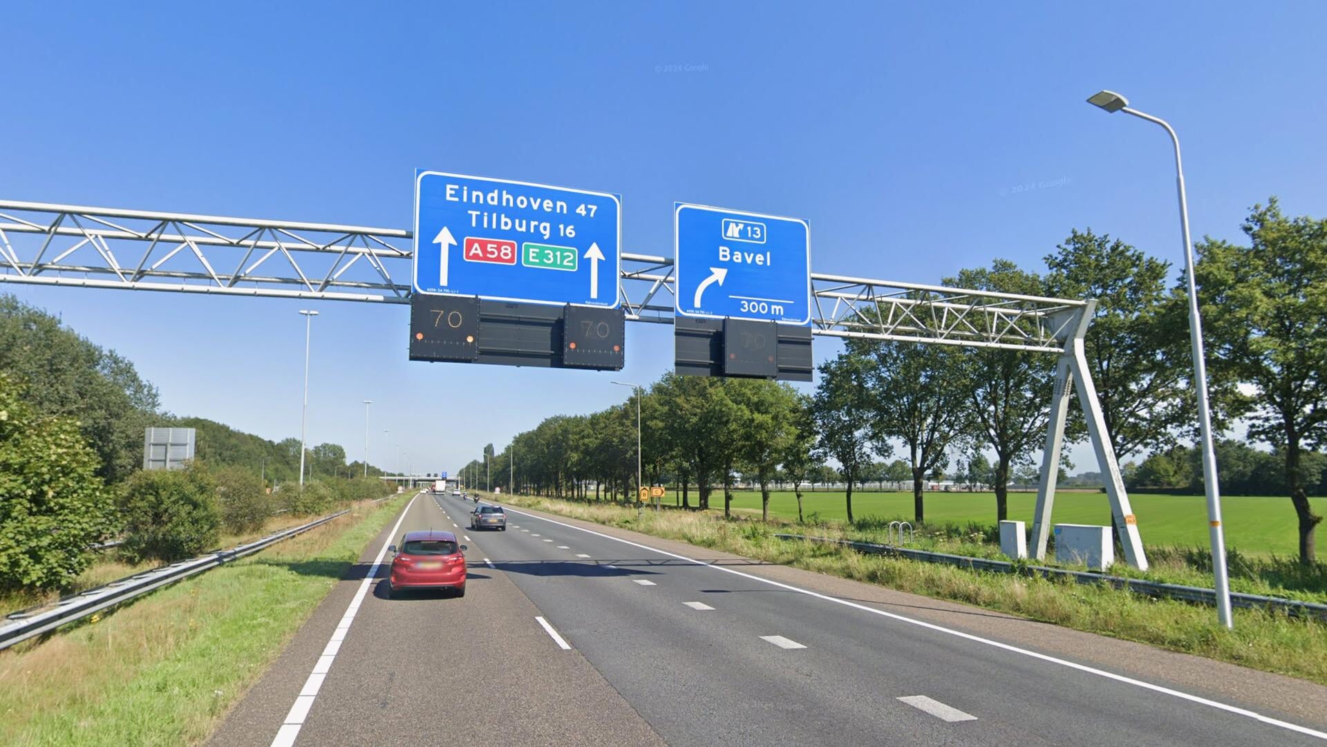 Weekendafsluiting A58 tussen knooppunten De Baars en Sint Annabosch richting Eindhoven