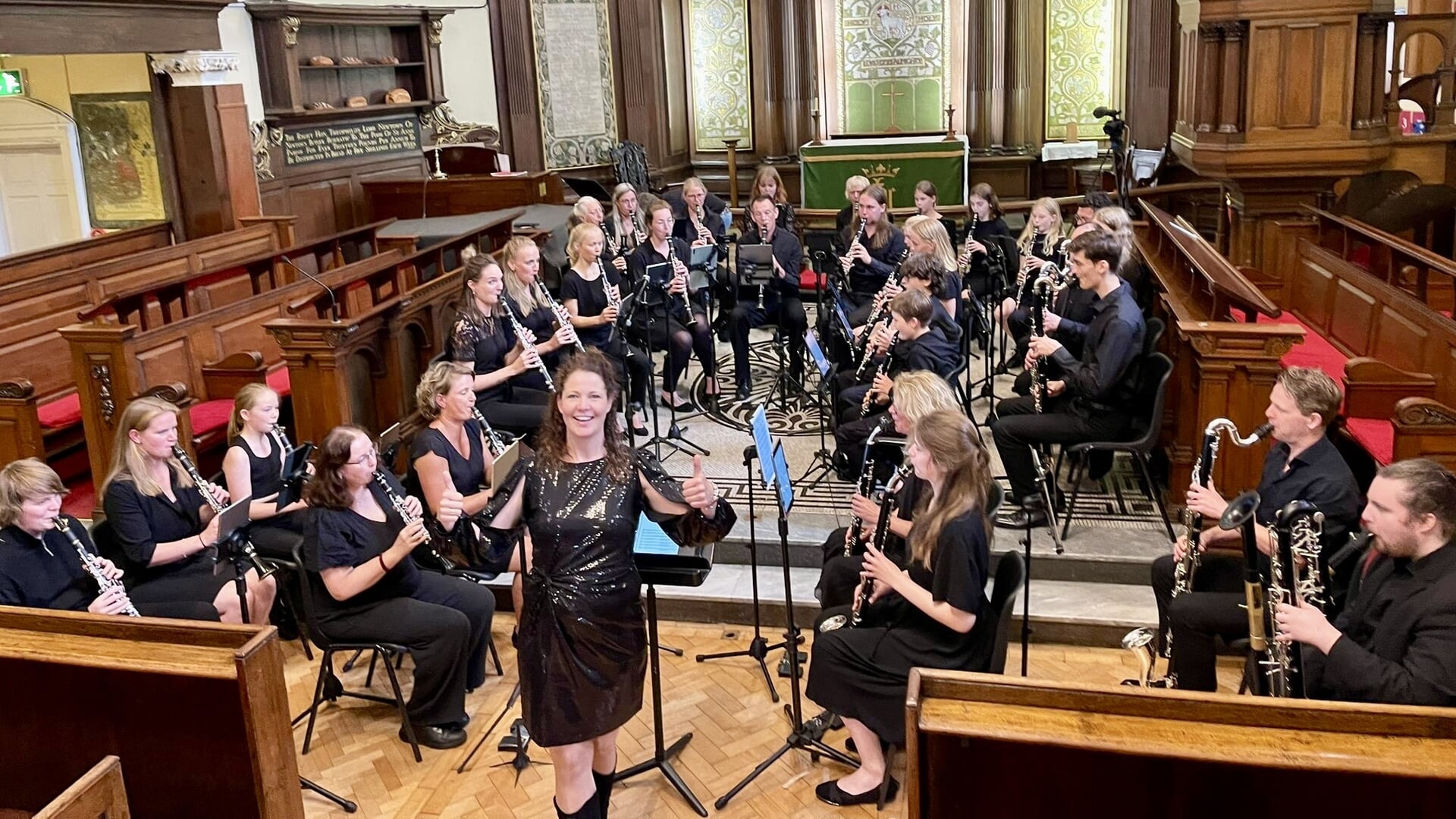 Concert van Groninger klarinetorkest Capriccio Clarinet Orchestra in Bornerbroek