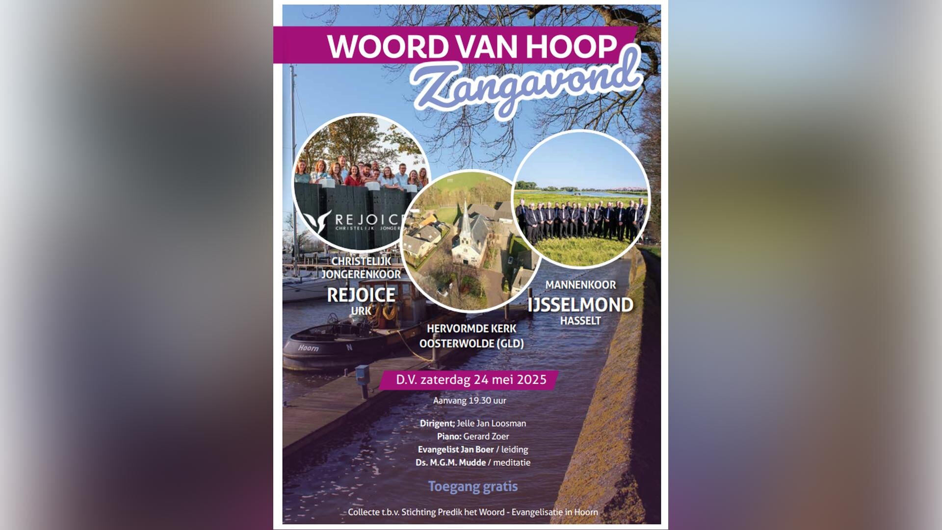 Koor- en samenzangavond in Oosterwolde