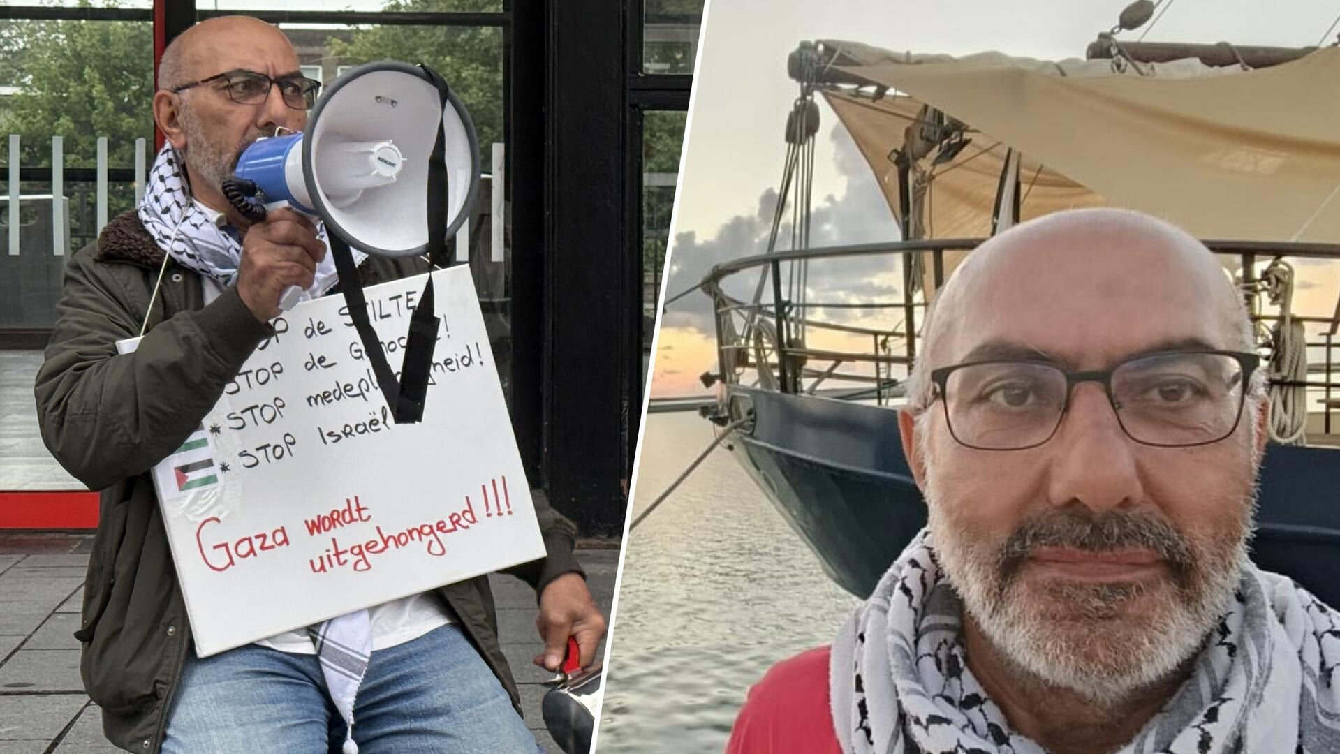 Boegbeeld Bergse Gaza-demonstraties Osman Tastan (62) onbereikbaar na onderschepping Flotilla