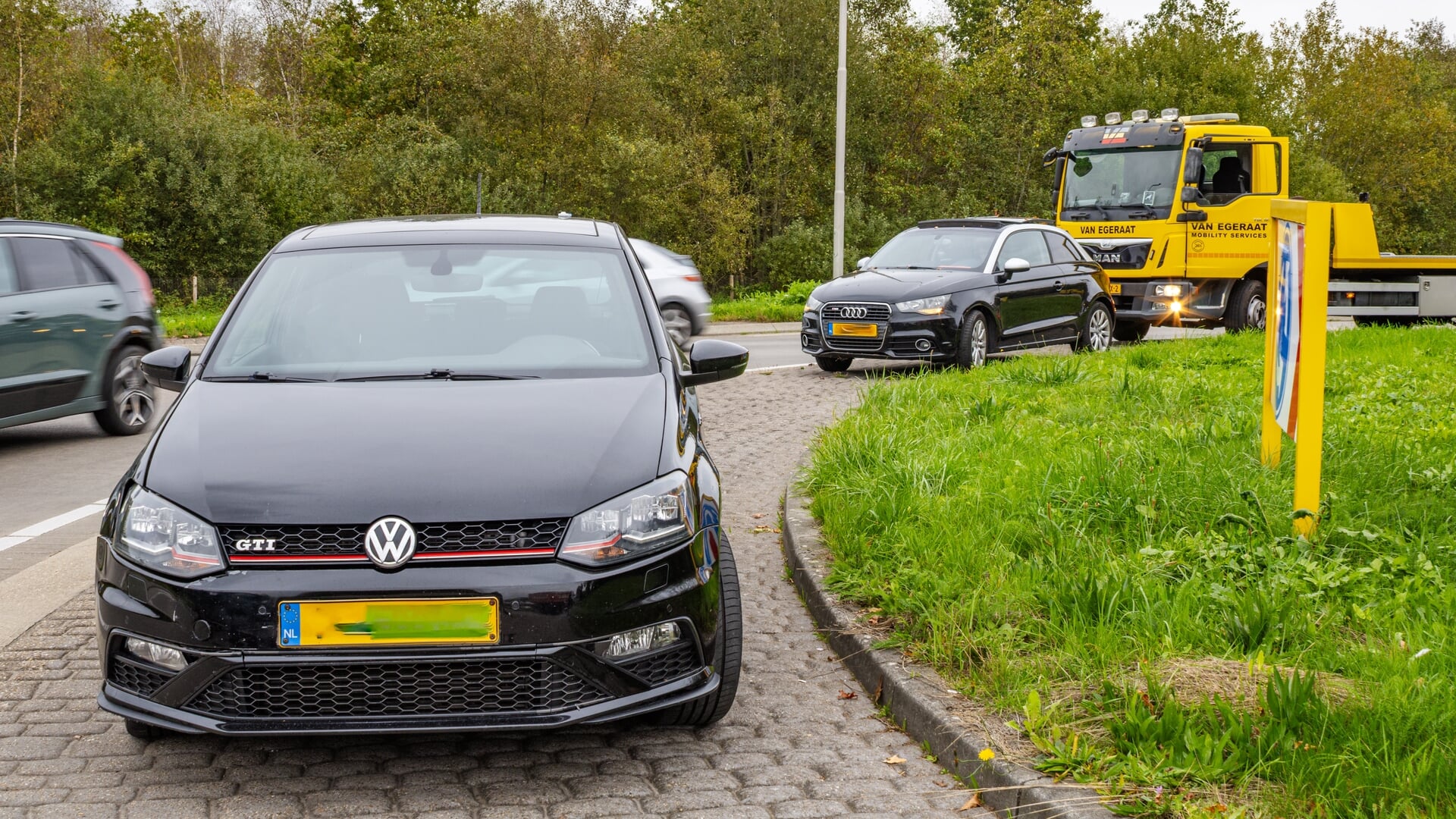 Botsing op Bunkerbaan, geen gewonden