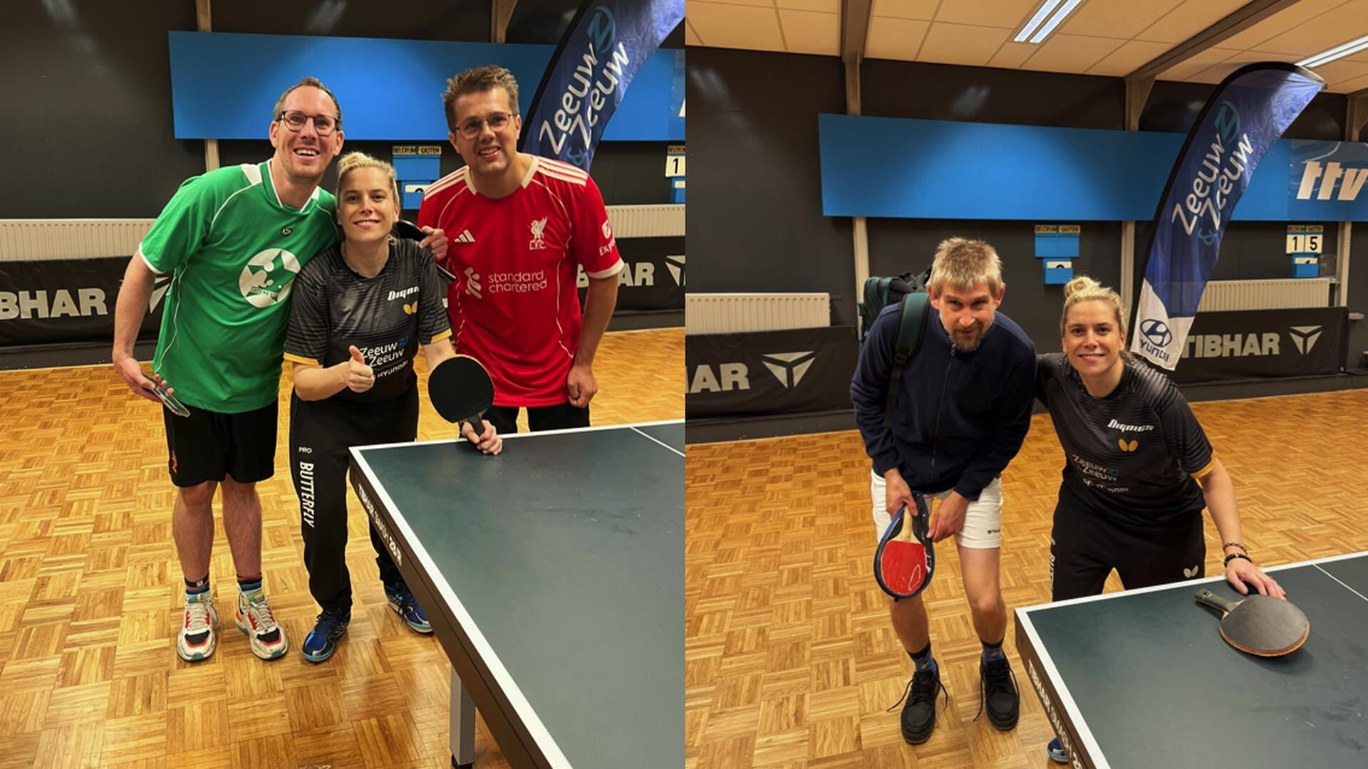 Tafeltennissers Groene Ster tegen Paralympisch kampioene