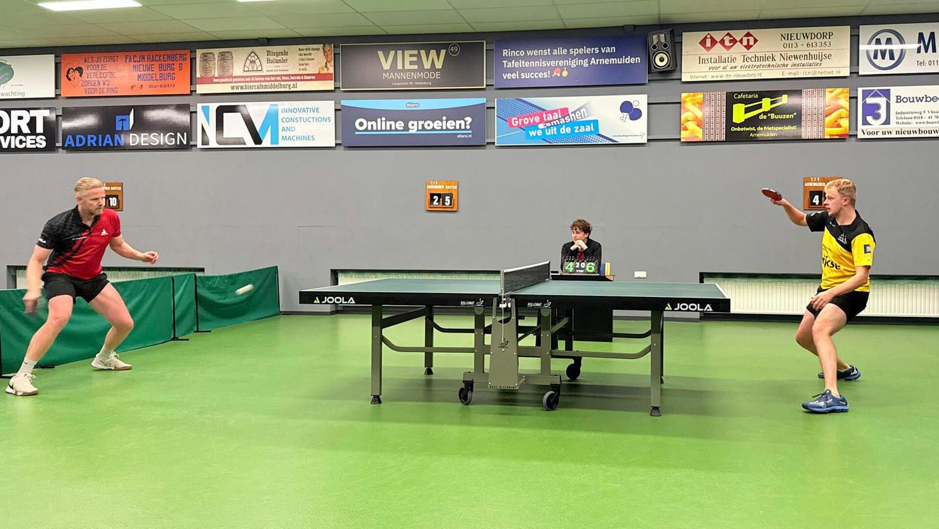 Winst voor tafeltennisteams Arnemuiden