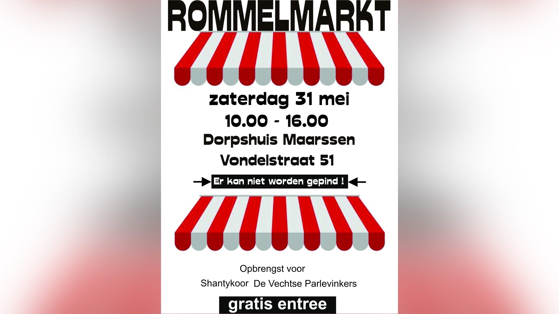 Rommelmarkt in Dorpshuis Maarssen door Shantykoor De Vechtse Parlevinkers