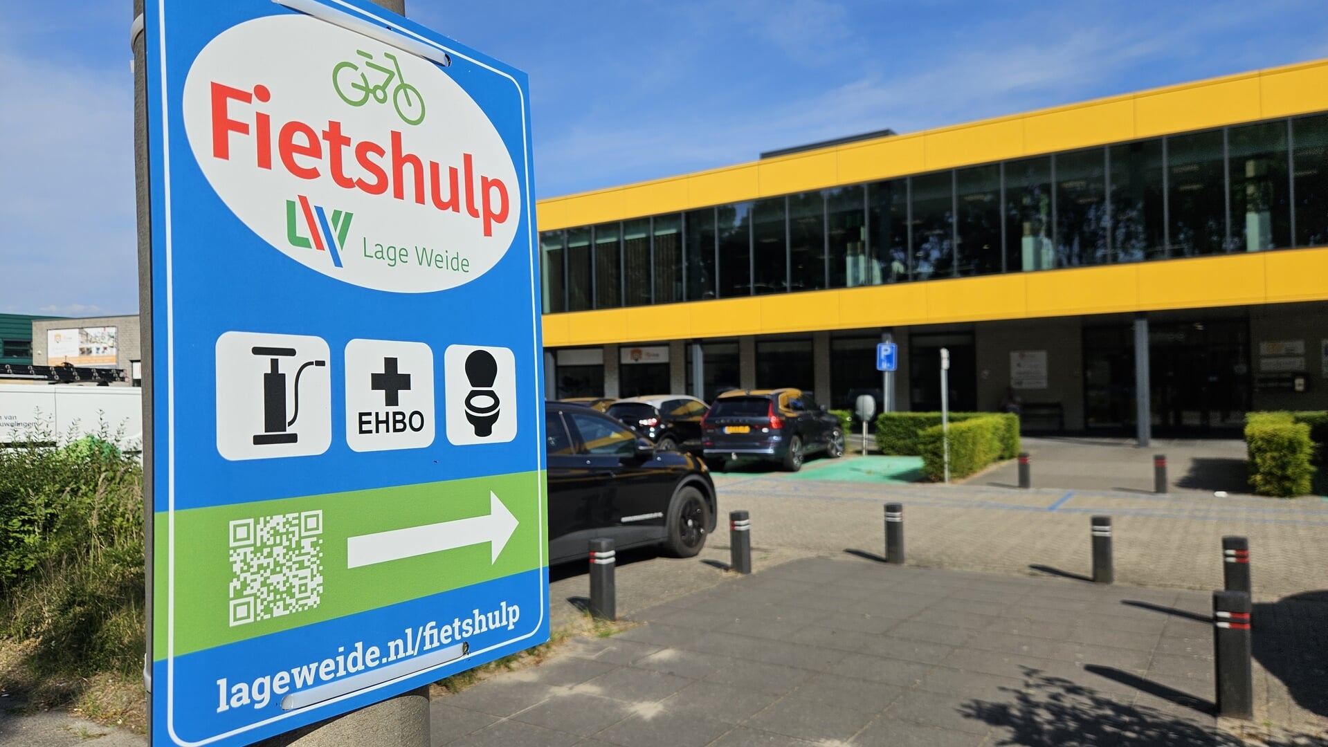 Lage Weide helpt fietsers in nood Uniek in Nederland: fietshulppunten op een bedrijventerrein