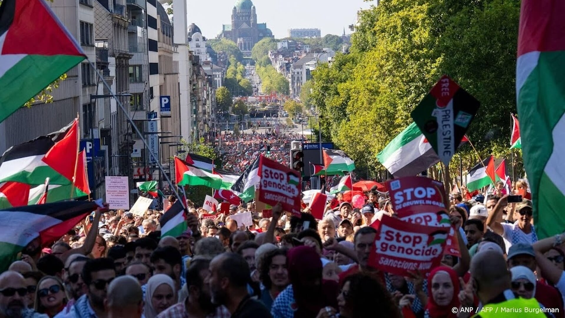 Zeker 70.000 mensen in Brussel voor pro-Palestijnse betoging