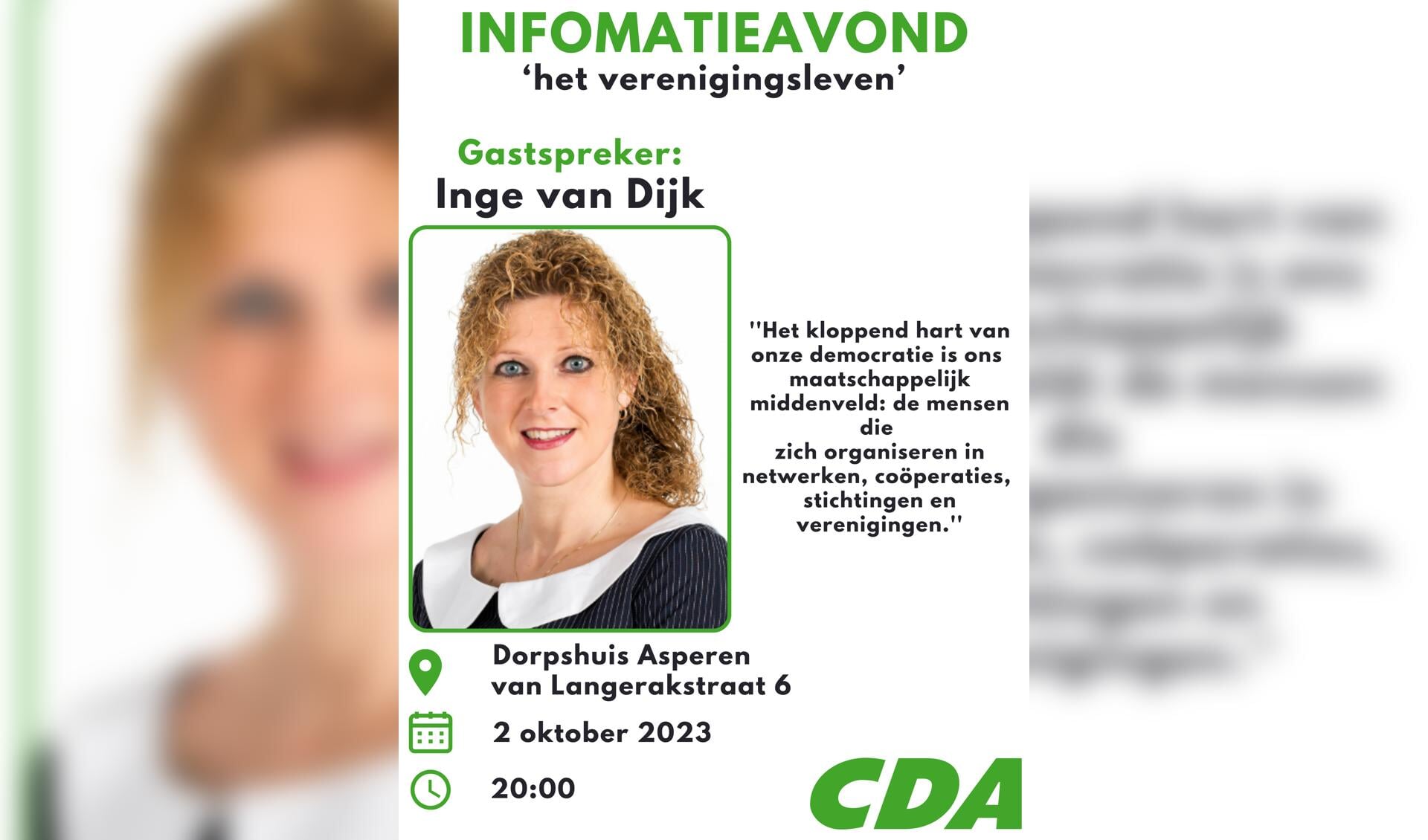 Bijeenkomst Van CDA Over Verenigingen En Vrijwilligers In Asperen Op 2 ...