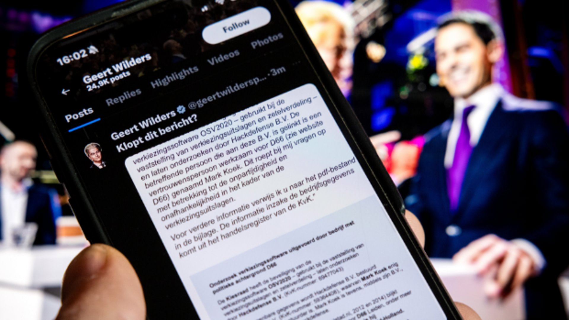 Wilders trekt met Trumpiaanse tactiek verkiezingsuitslag in twijfel. ‘Pertinente onzin’