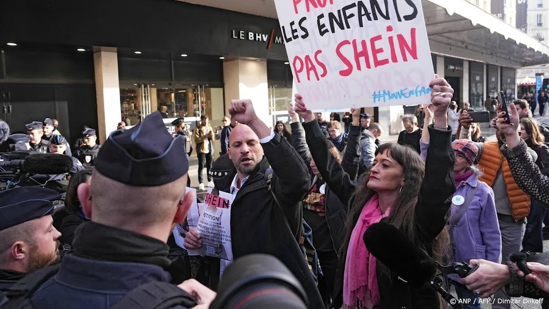 Protestacties in Parijs bij opening eerste winkel Chinese Shein