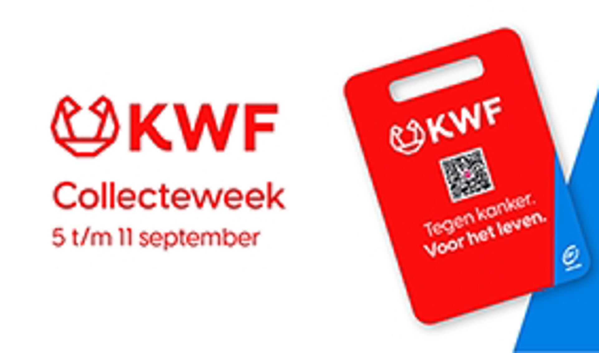 KWF Kankerbestrijding collecteert met QR-code op collectebord - De ...